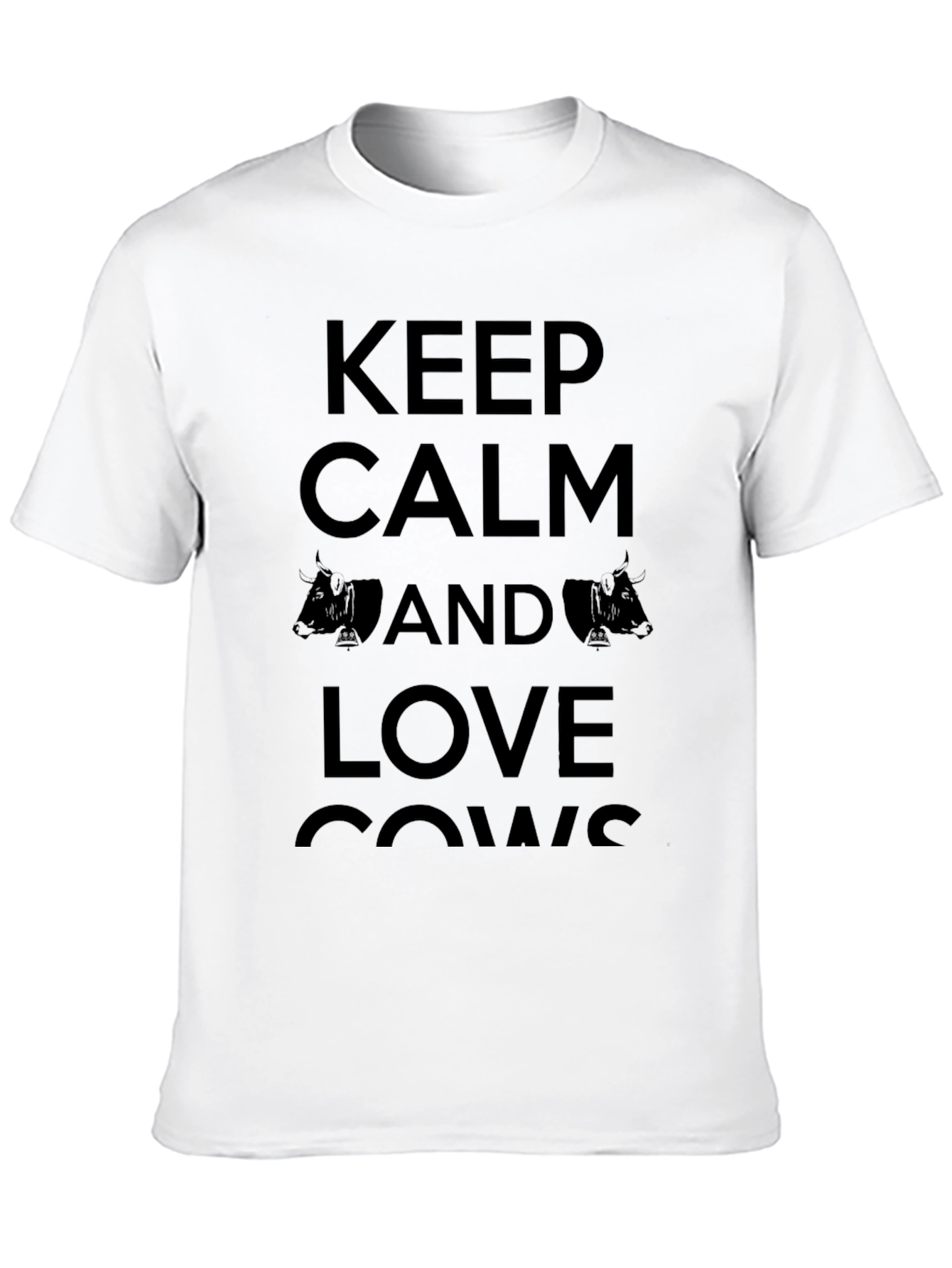 Keep Calm & Love Cows Graphic T-Shirt