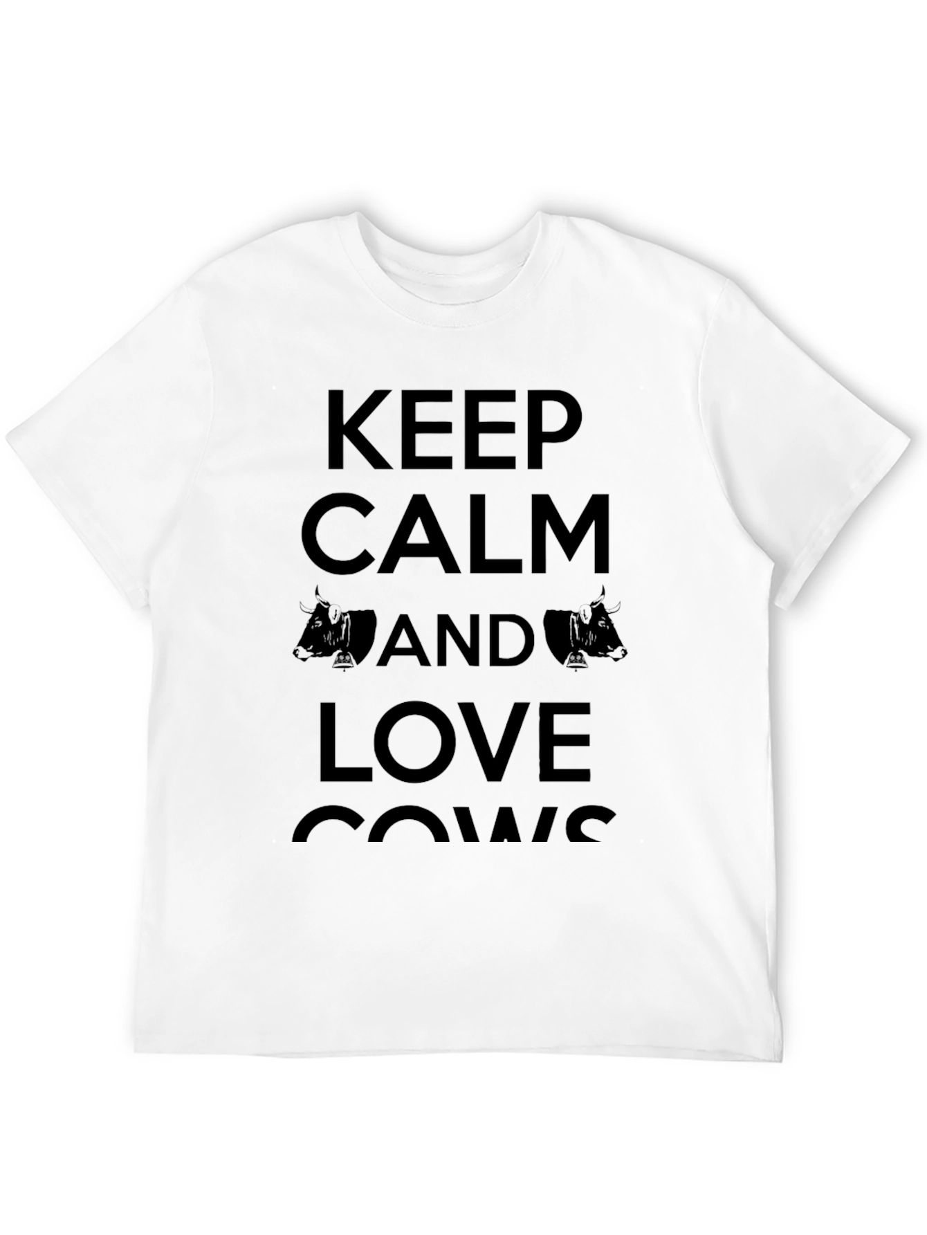 Keep Calm & Love Cows Graphic T-Shirt