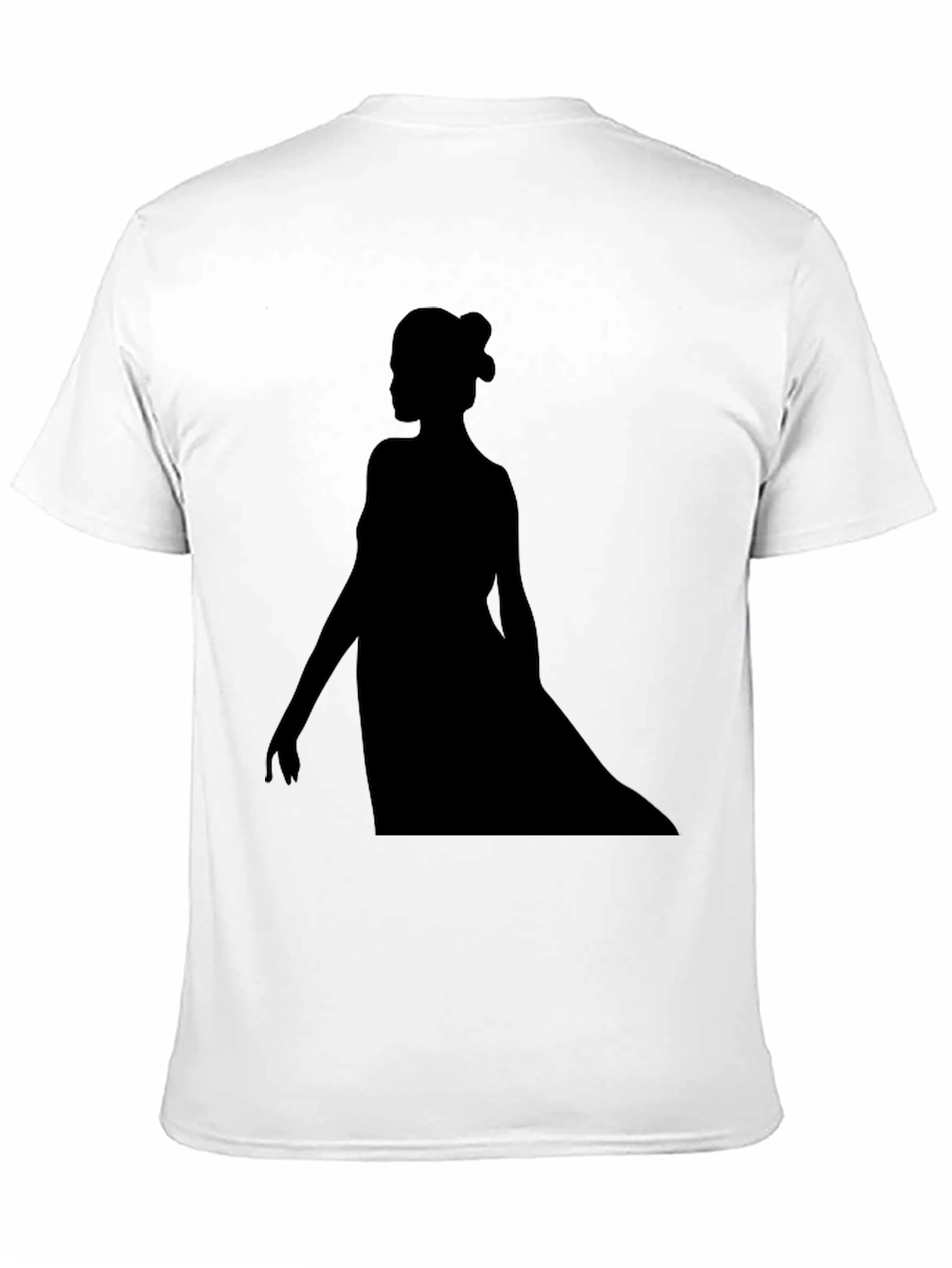 Elegant Silhouette Graphic T-Shirt - Black