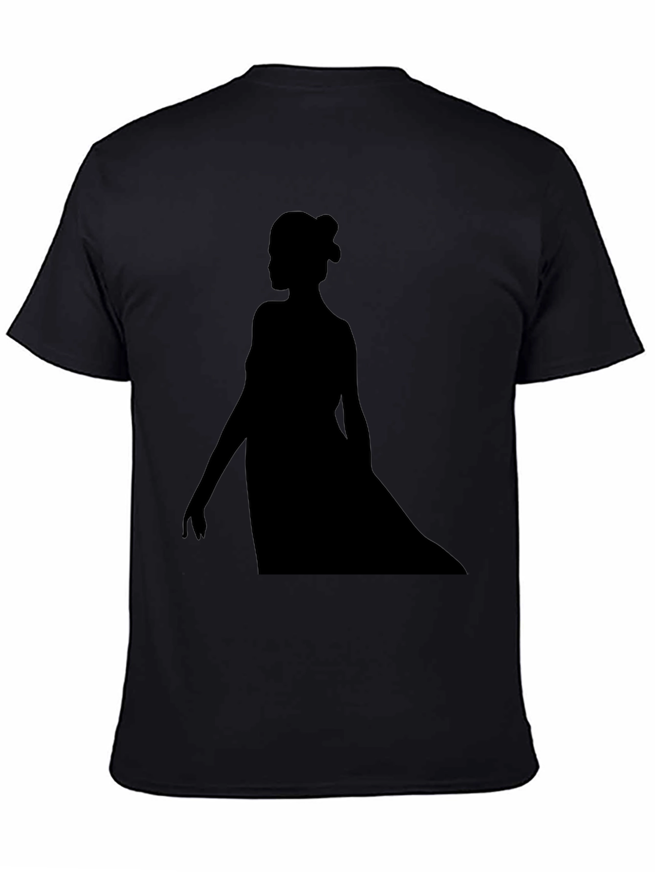 Elegant Silhouette Graphic T-Shirt - Black