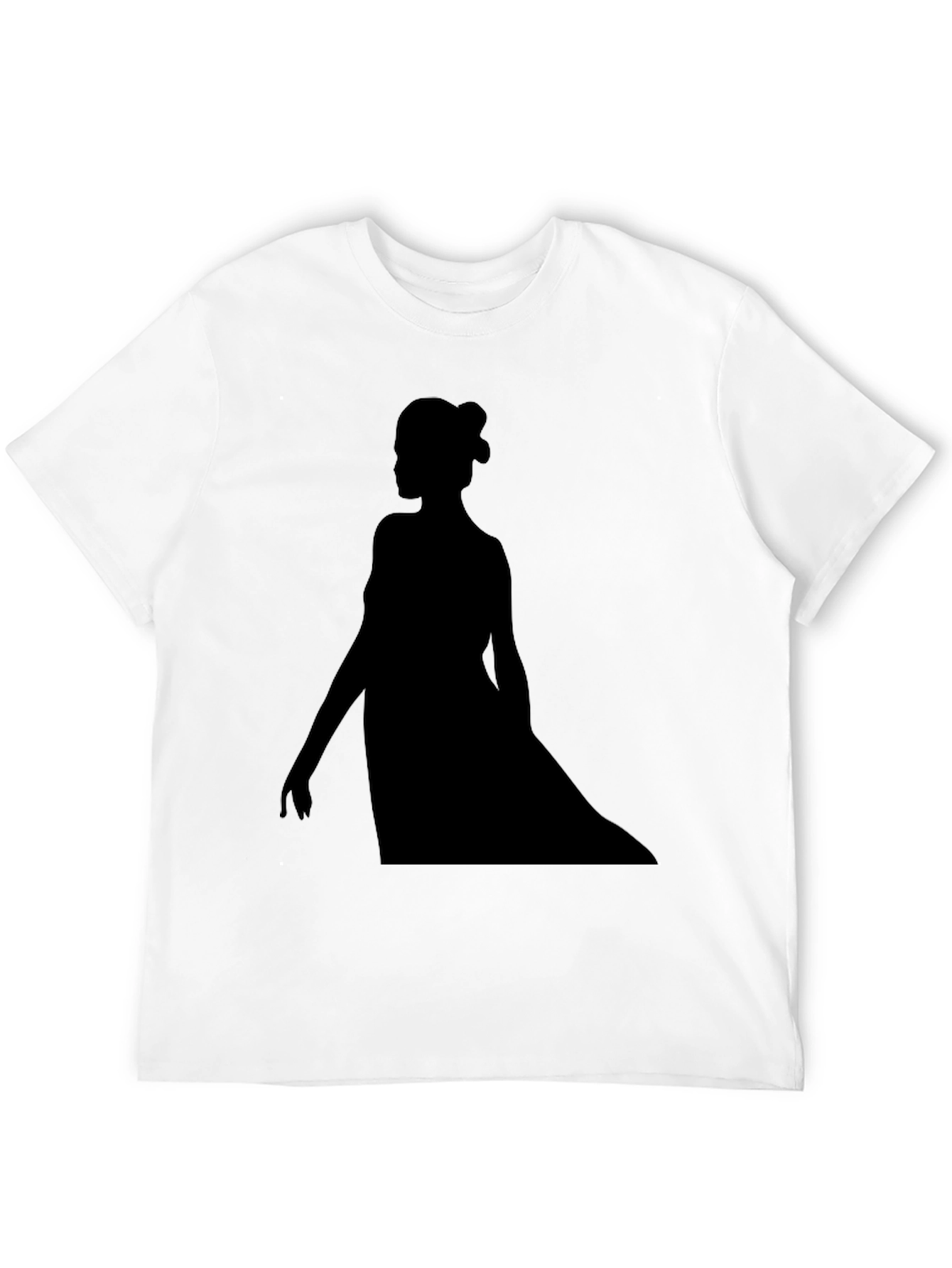 Elegant Silhouette Graphic T-Shirt - Black
