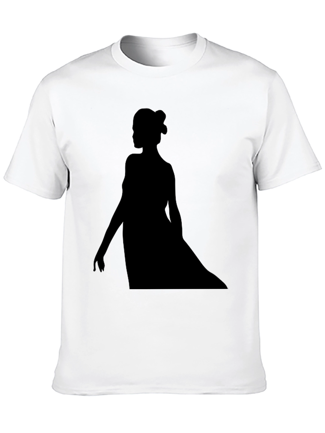 Elegant Silhouette Graphic T-Shirt - Black