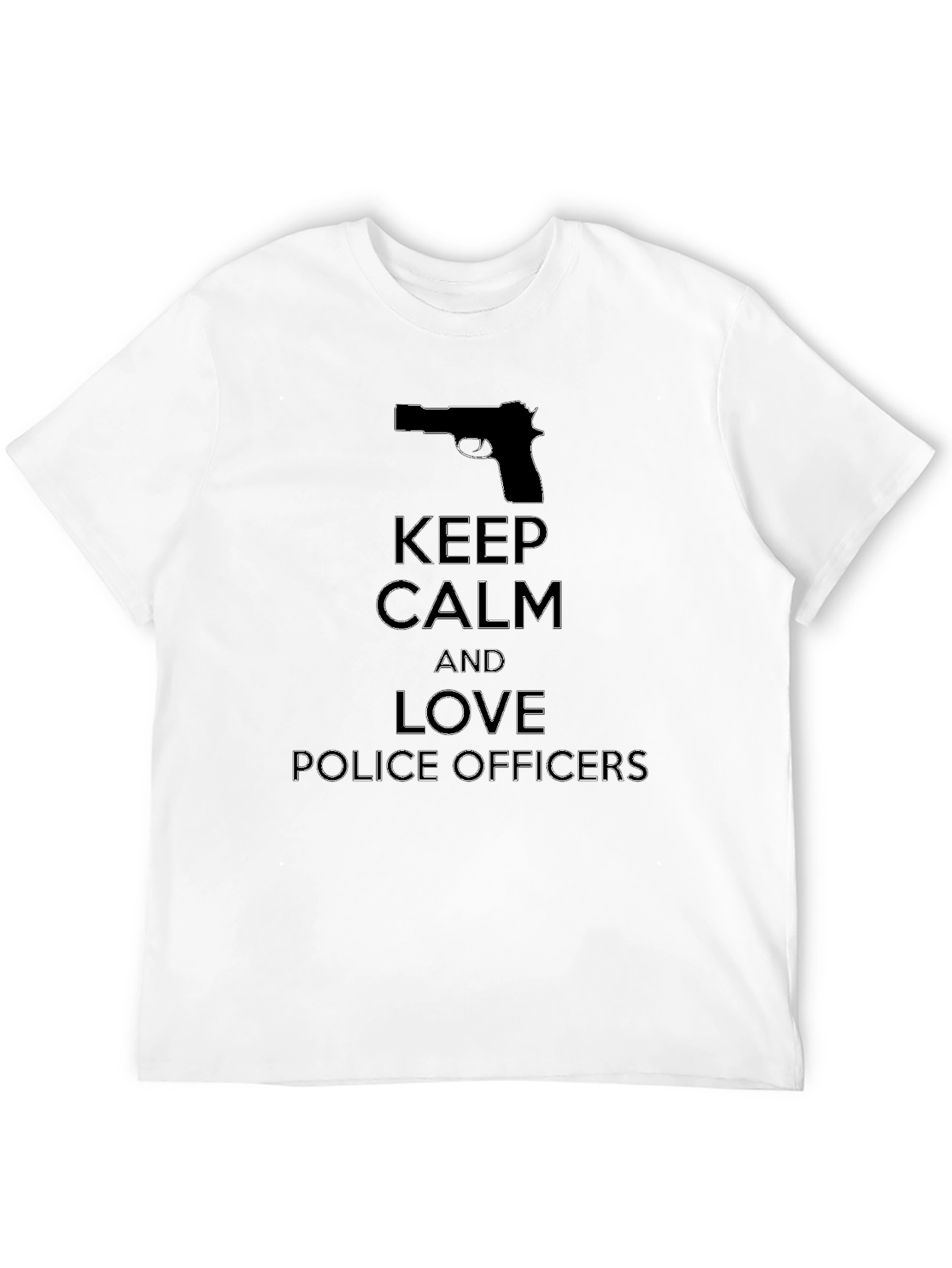 Keep Calm and Love Police Officers Graphic Tee