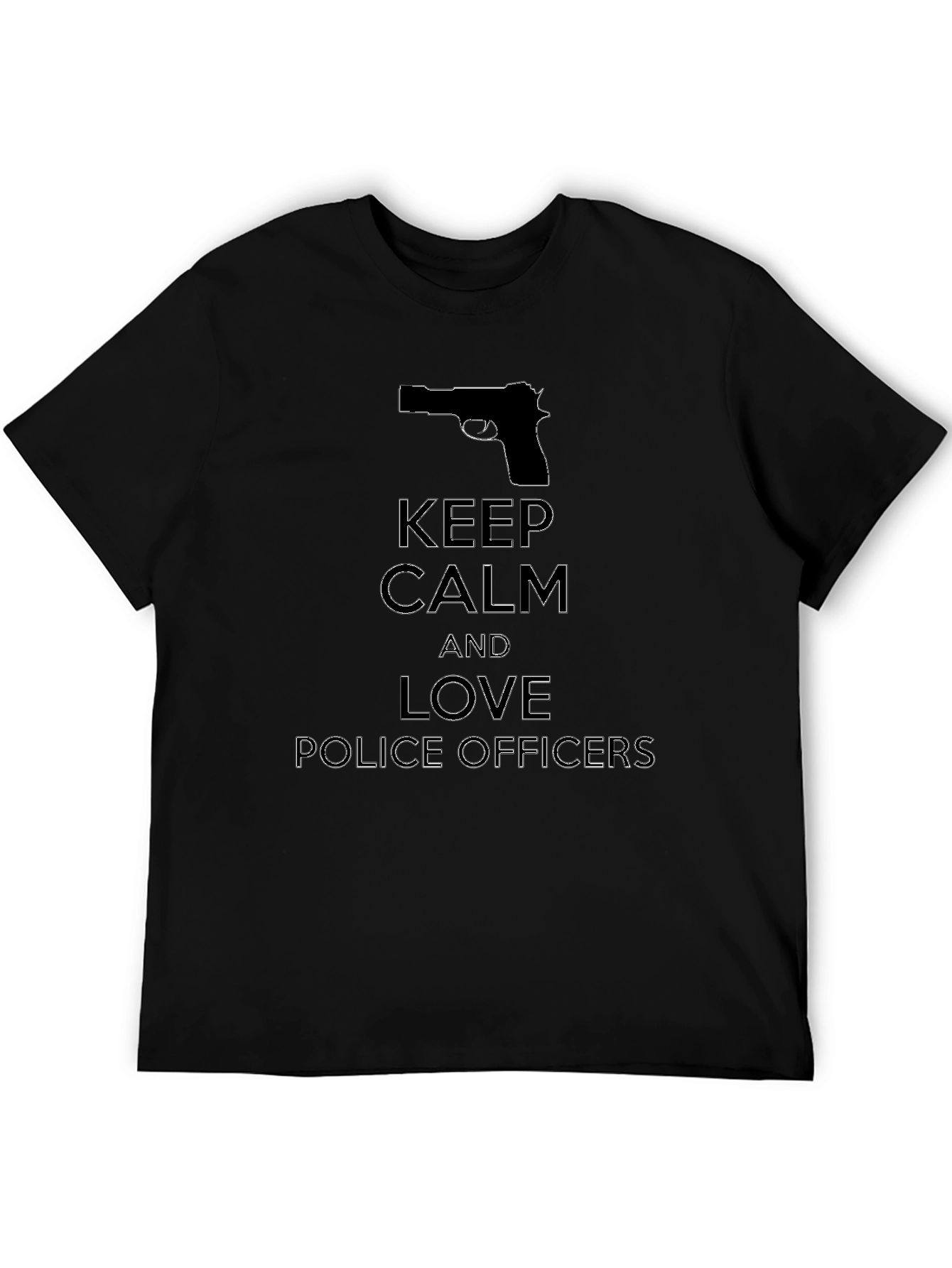 Keep Calm and Love Police Officers Graphic Tee