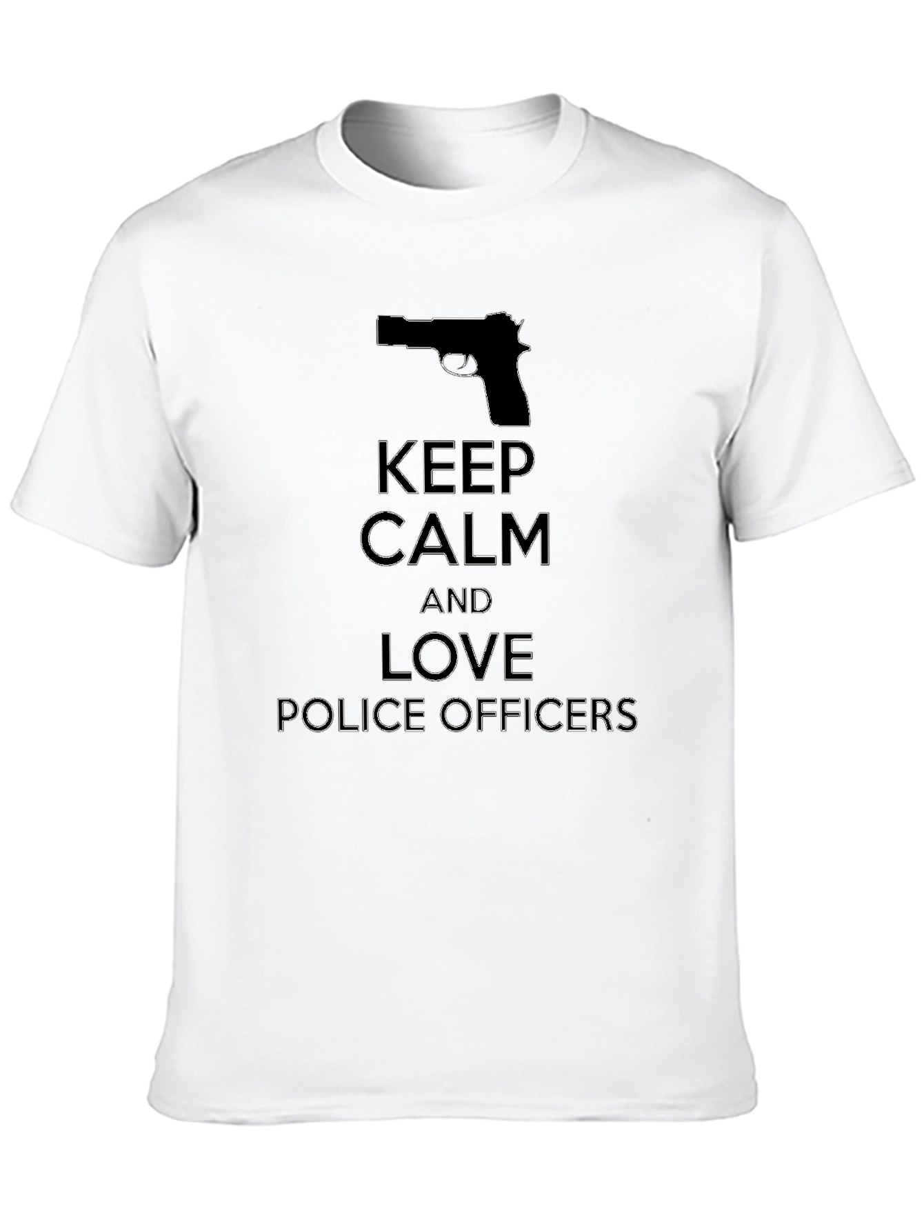 Keep Calm and Love Police Officers Graphic Tee