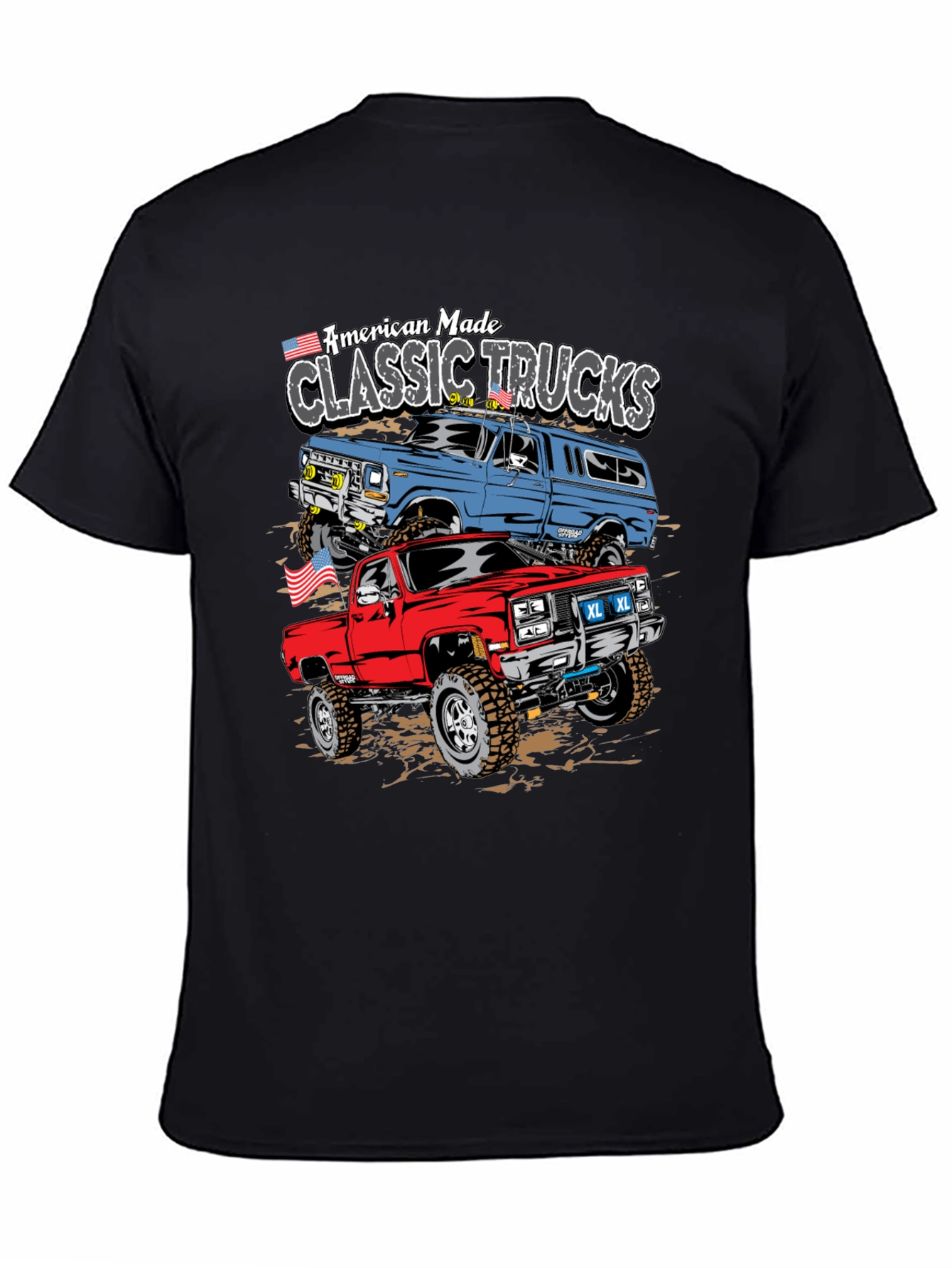 American Made Classic Trucks Graphic Tee