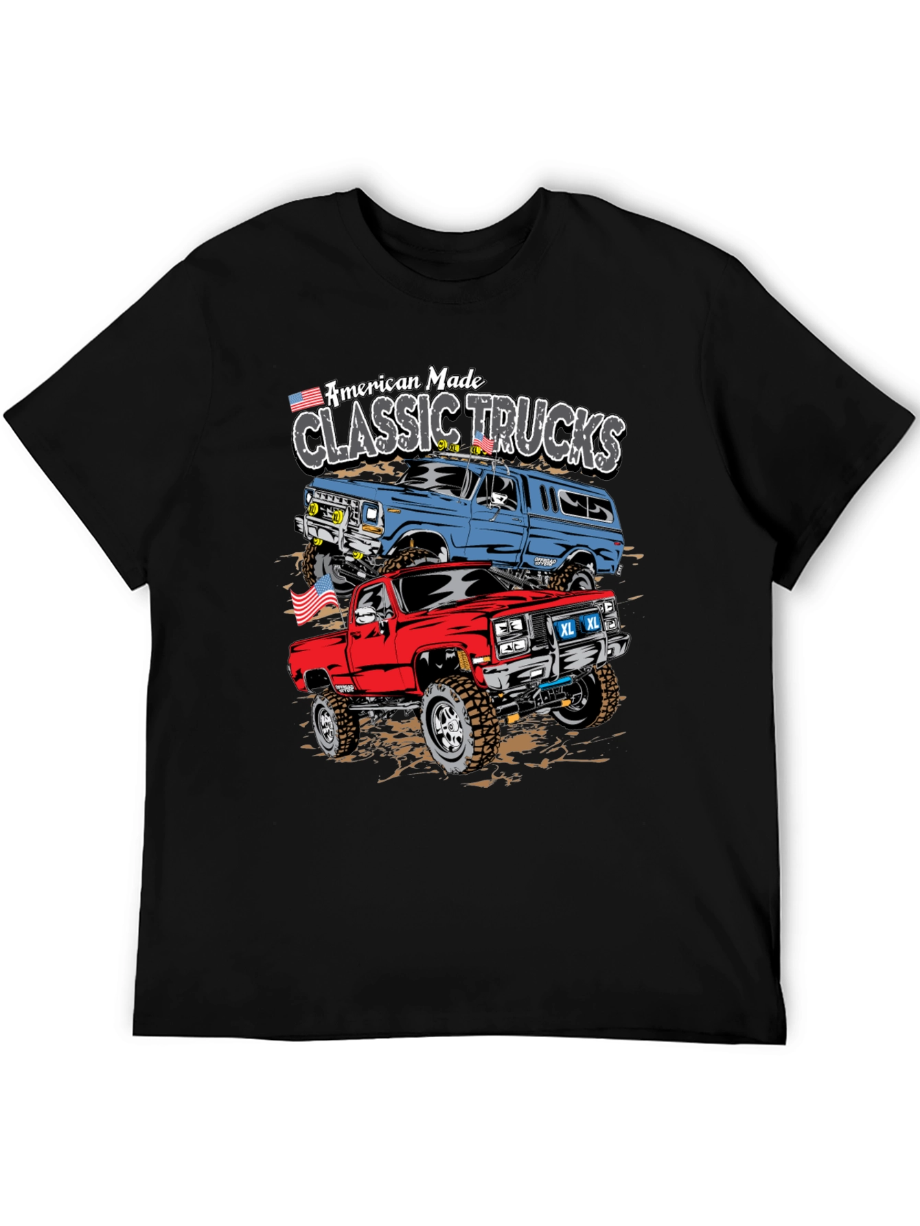 American Made Classic Trucks Graphic Tee