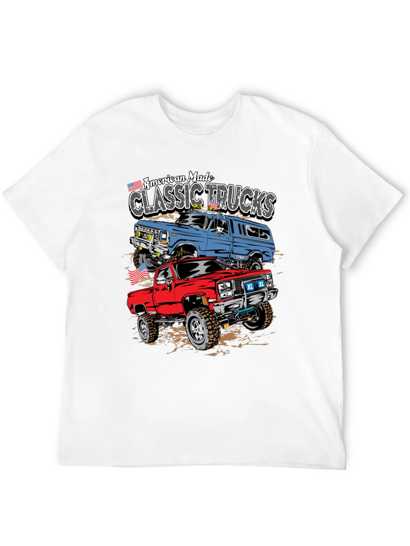 American Made Classic Trucks Graphic Tee