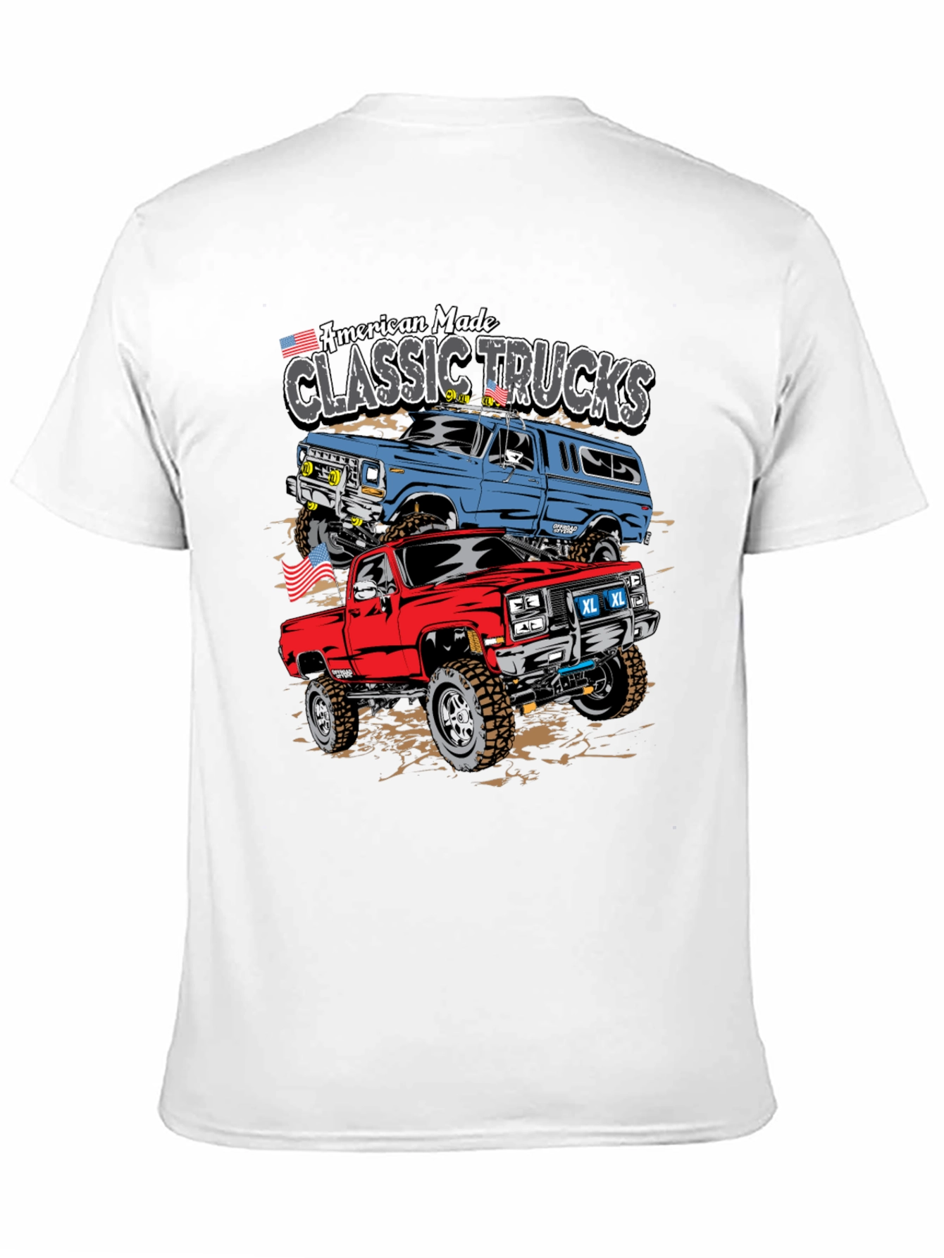 American Made Classic Trucks Graphic Tee