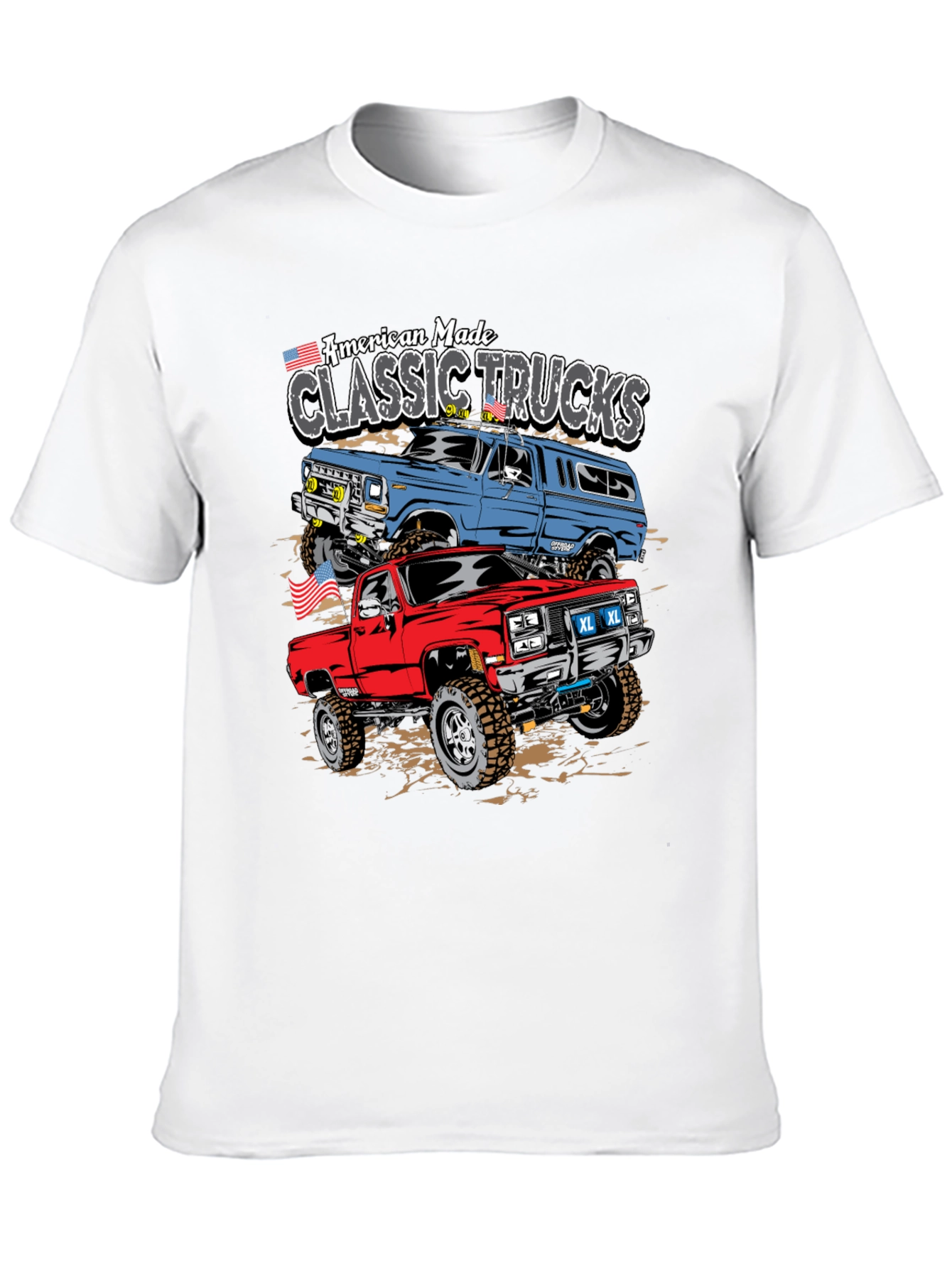 American Made Classic Trucks Graphic Tee