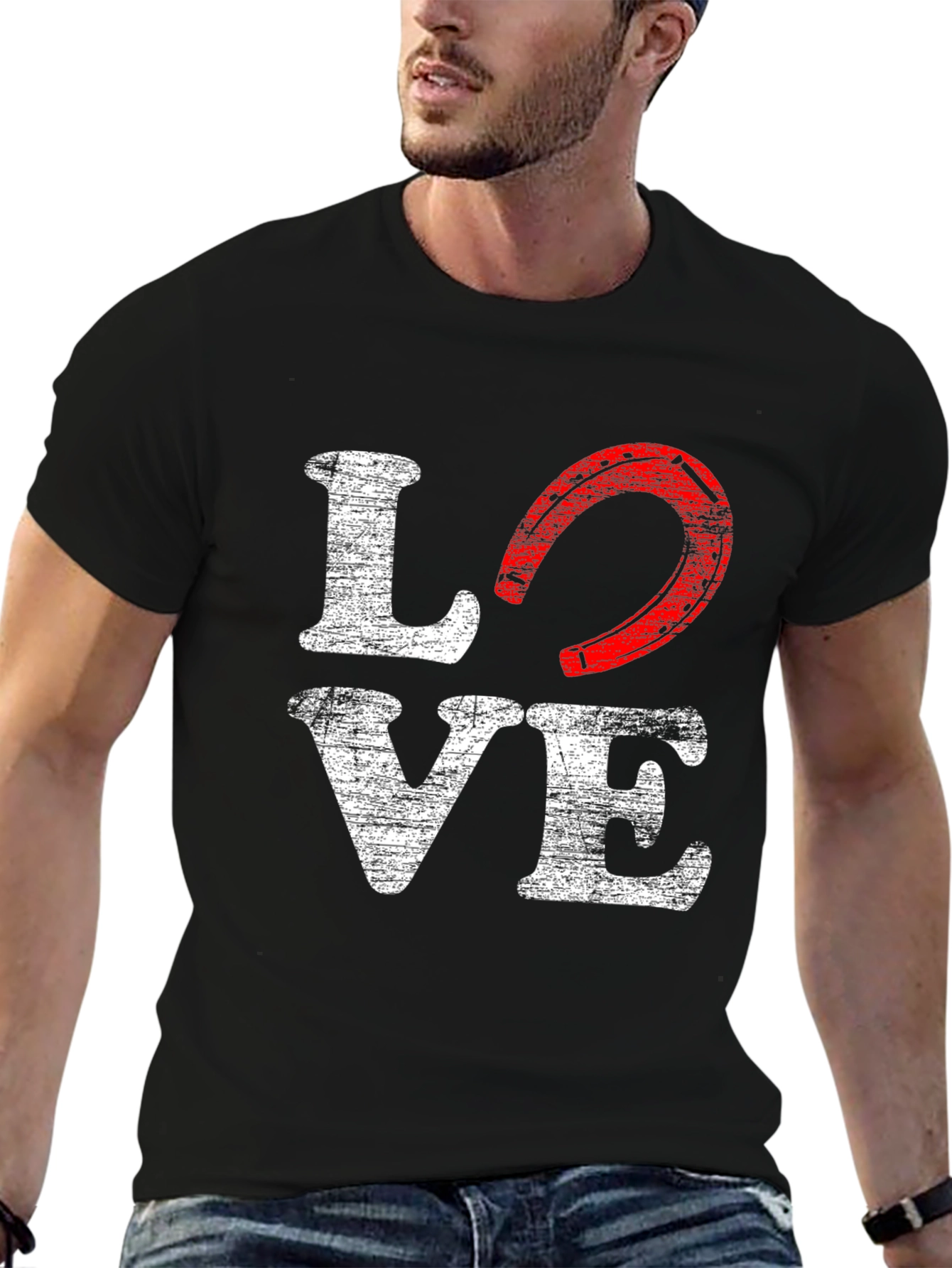 Love Horseshoe Graphic T-Shirt - Western Style