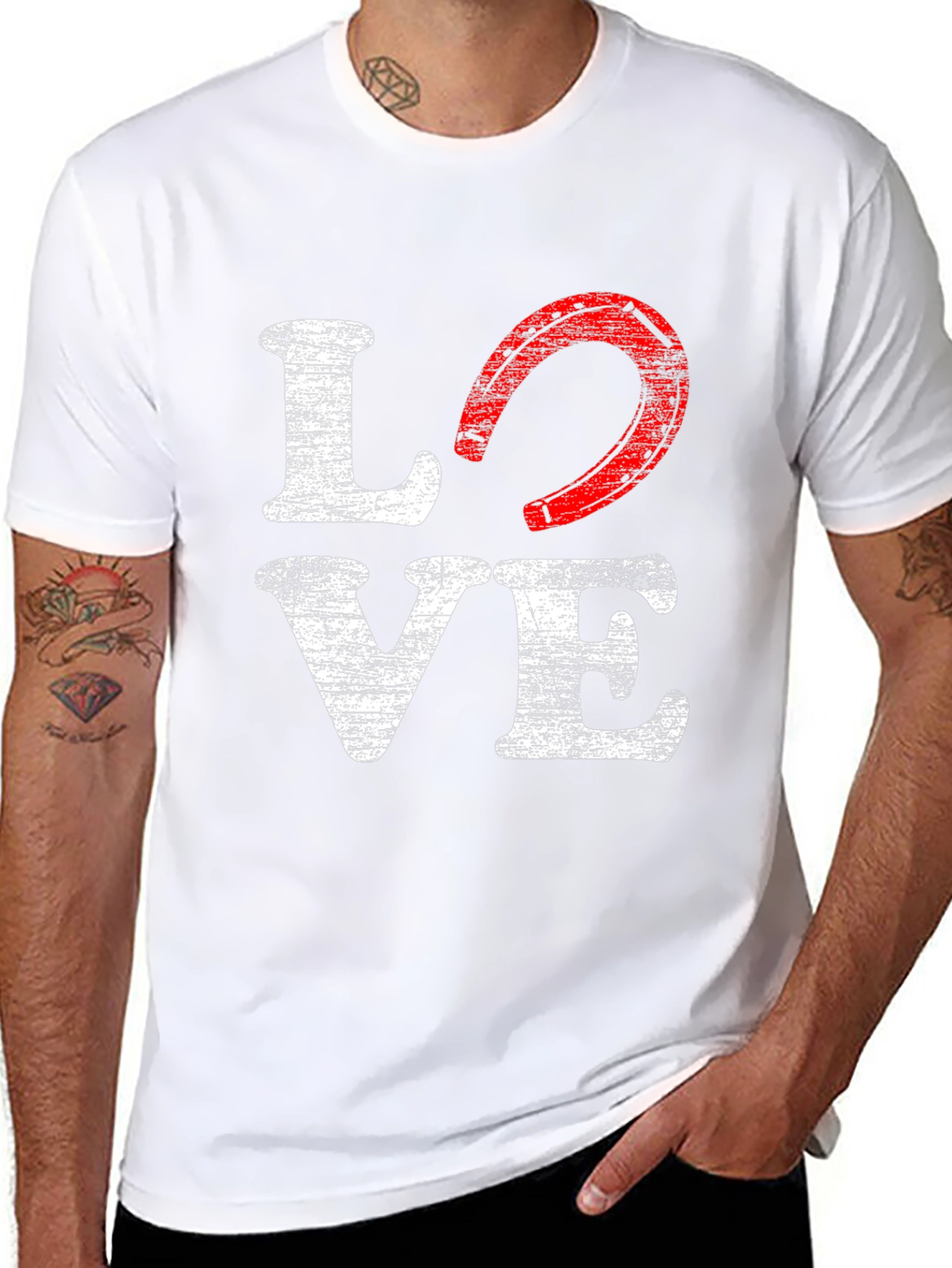Love Horseshoe Graphic T-Shirt - Western Style