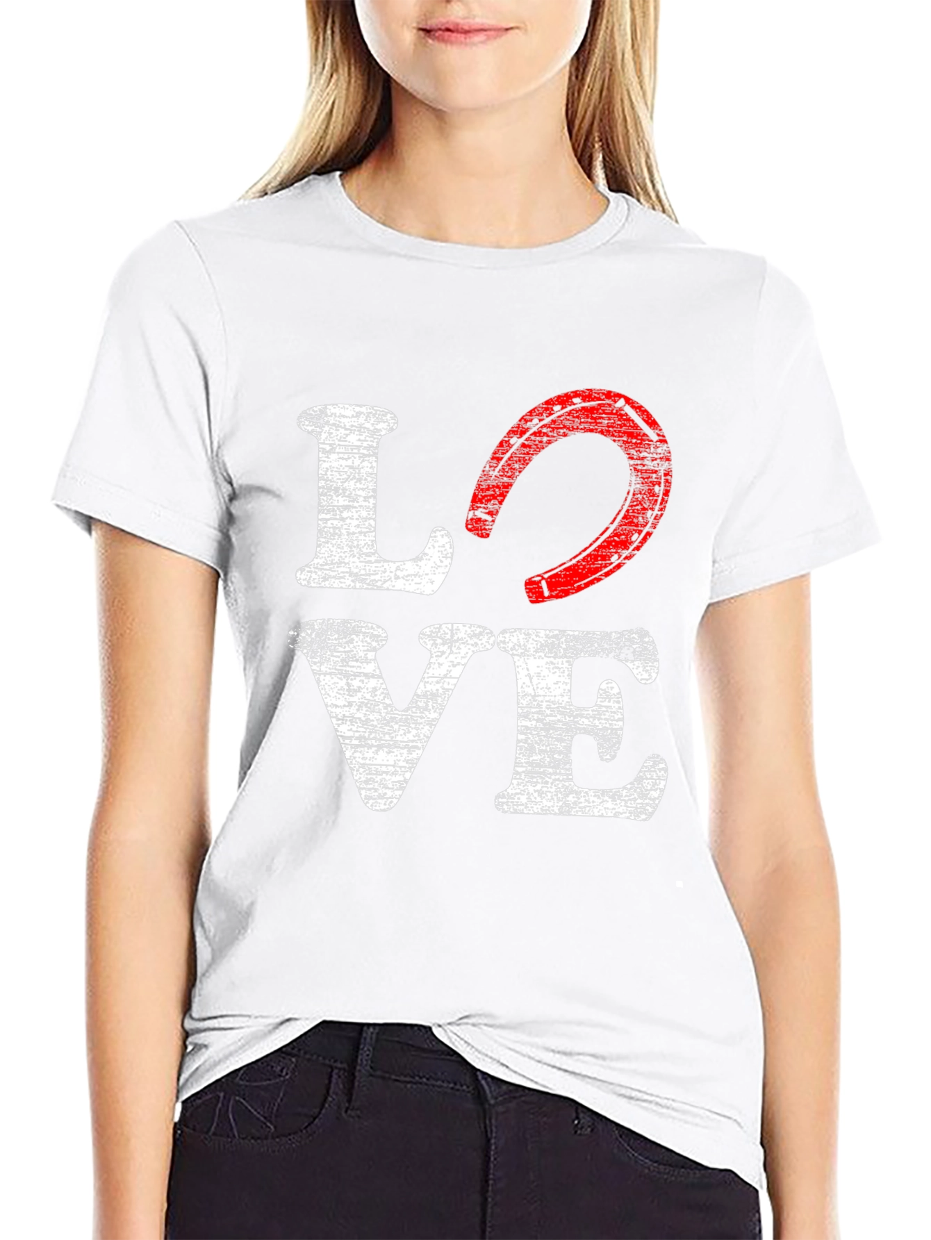 Love Horseshoe Graphic T-Shirt - Western Style
