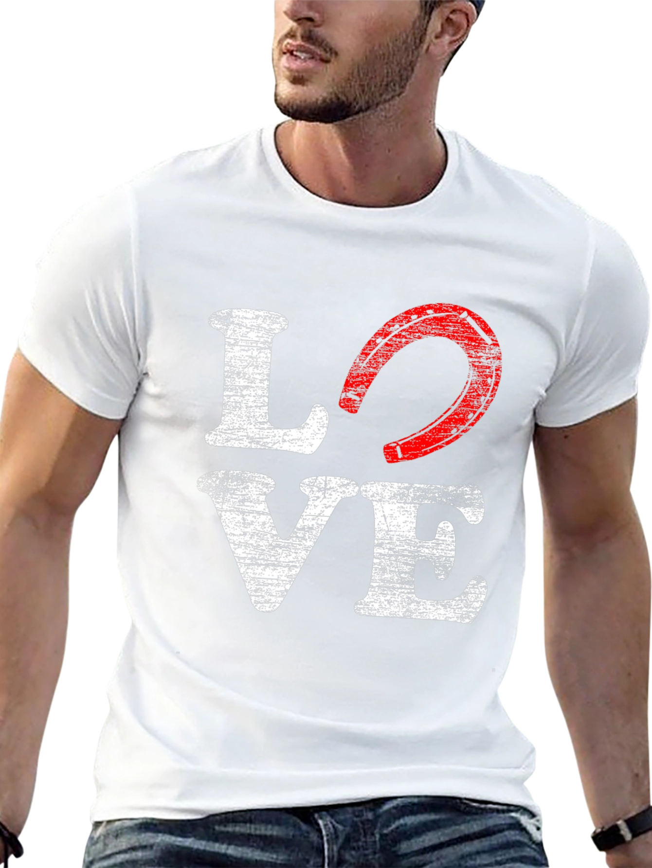 Love Horseshoe Graphic T-Shirt - Western Style