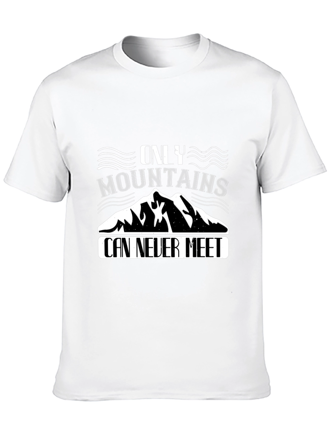 Mountain Graphic Print Black T-Shirt