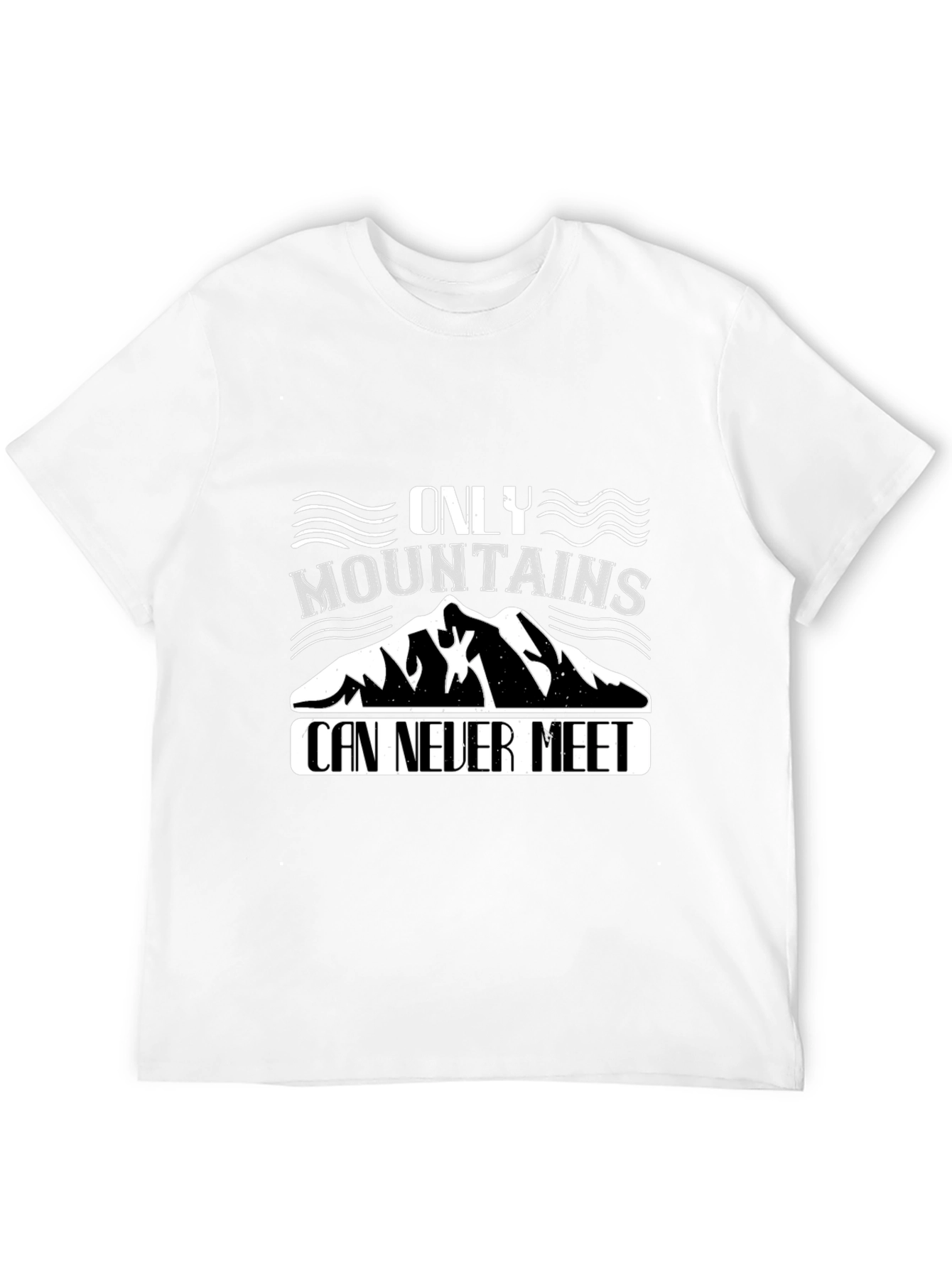 Mountain Graphic Print Black T-Shirt