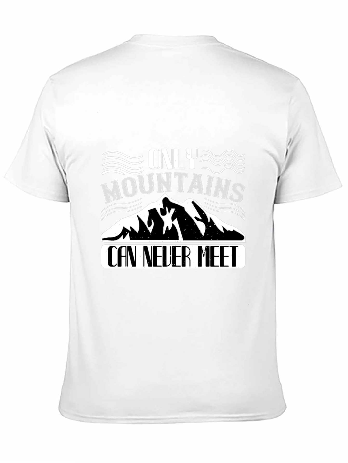 Mountain Graphic Print Black T-Shirt
