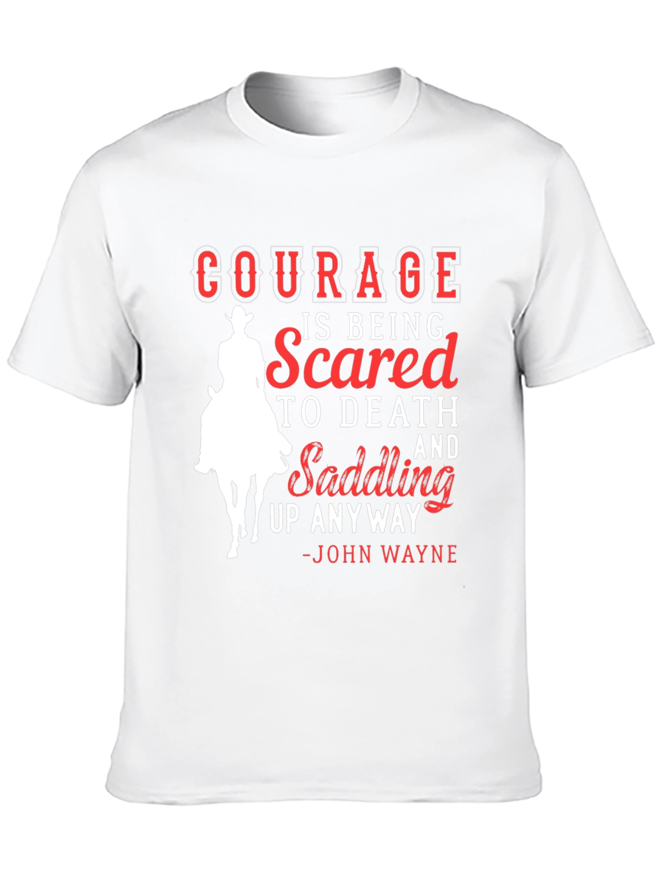 Courageous Cowboy Graphic Tee - John Wayne Quote