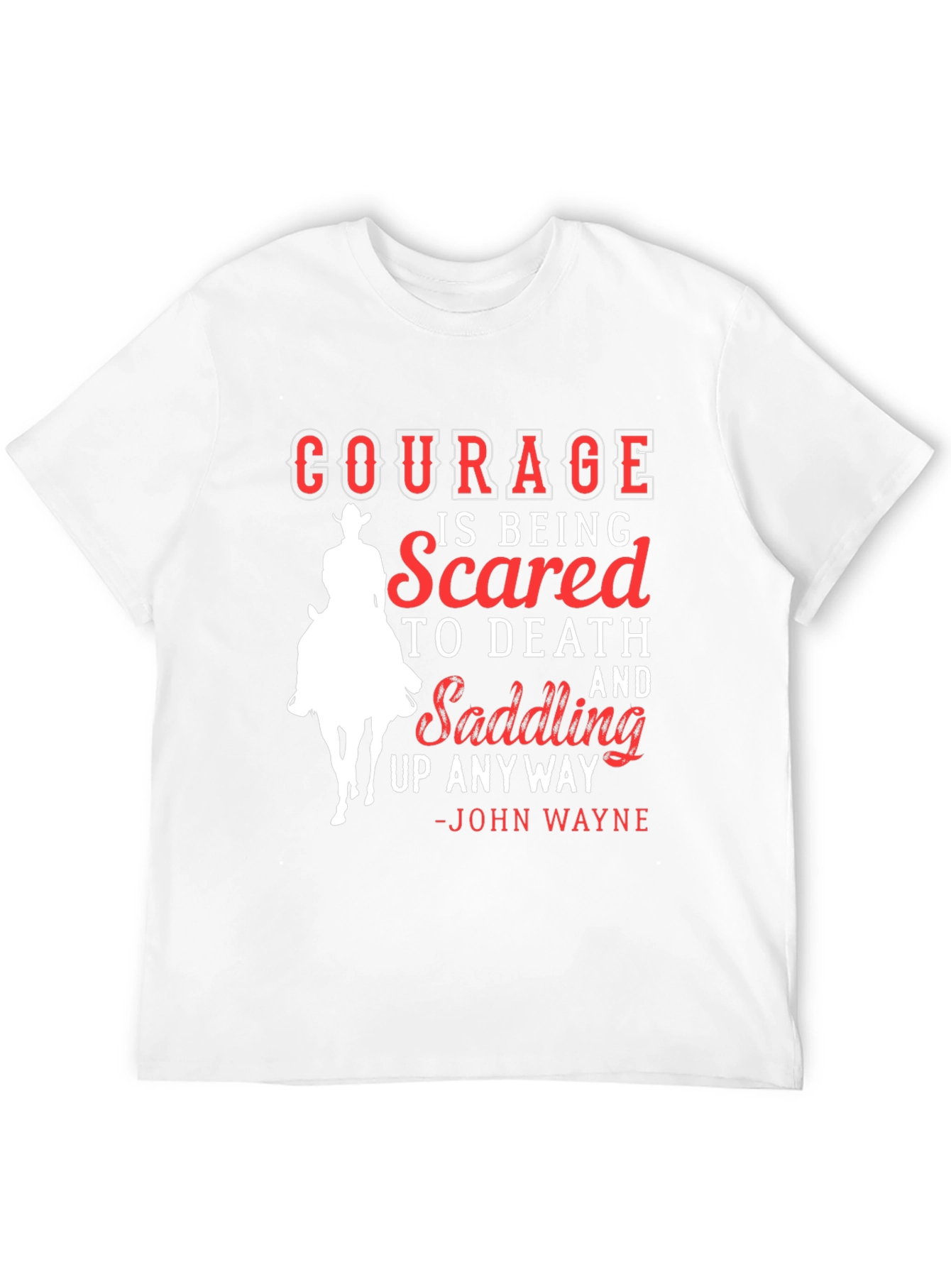 Courageous Cowboy Graphic Tee - John Wayne Quote