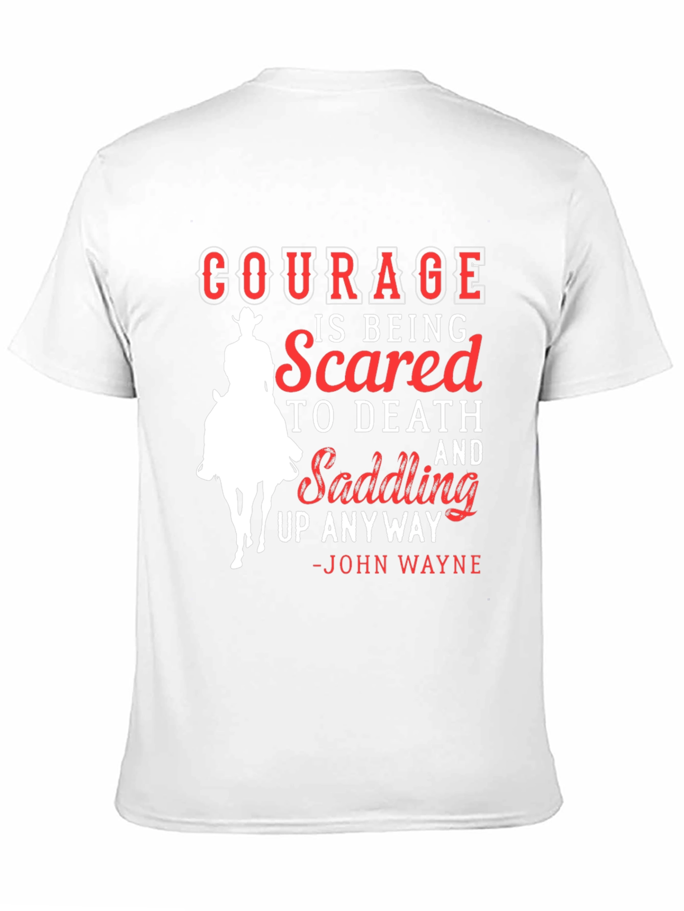 Courageous Cowboy Graphic Tee - John Wayne Quote
