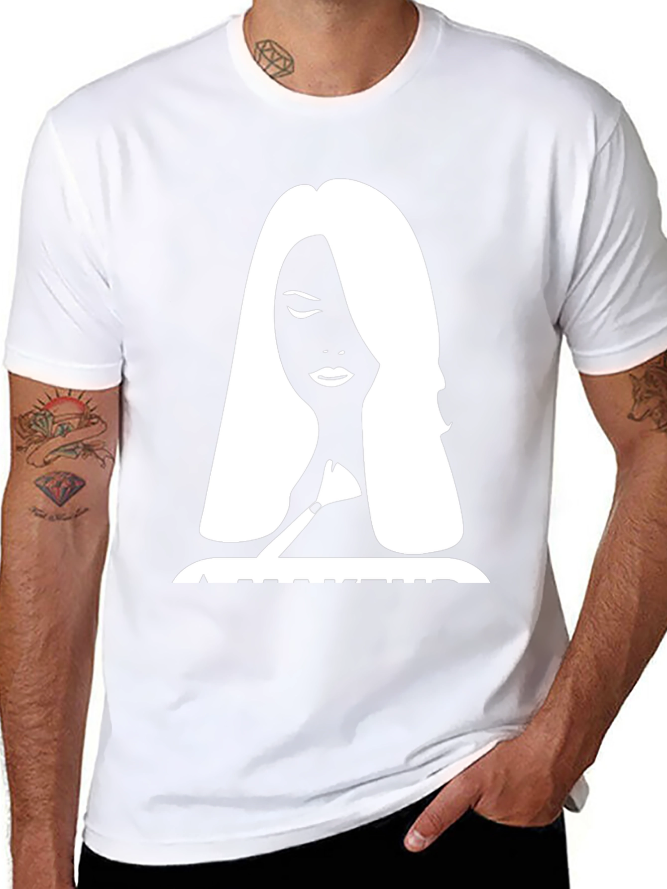 Silhouette Graphic Print Tee - Stylish Black T-Shirt