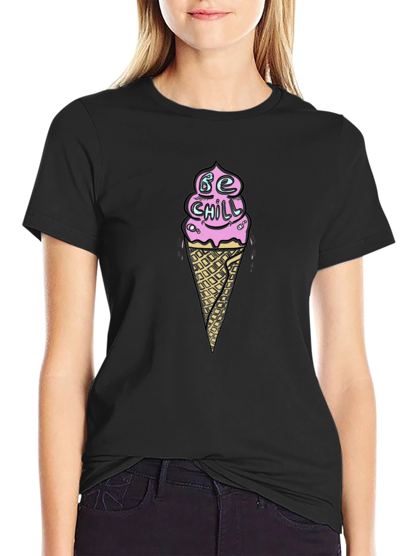 Be Chill Ice Cream Graphic T-Shirt