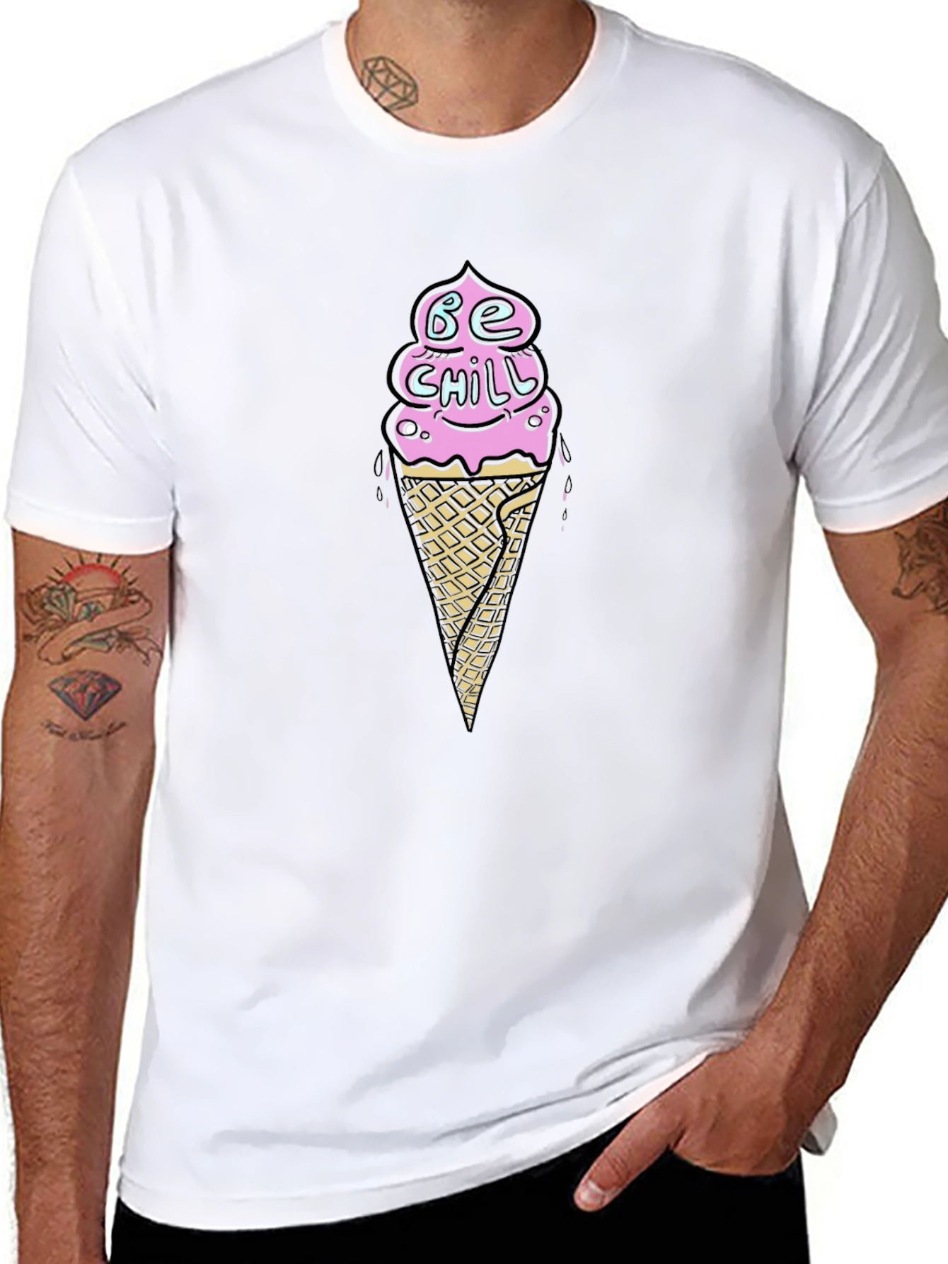 Be Chill Ice Cream Graphic T-Shirt