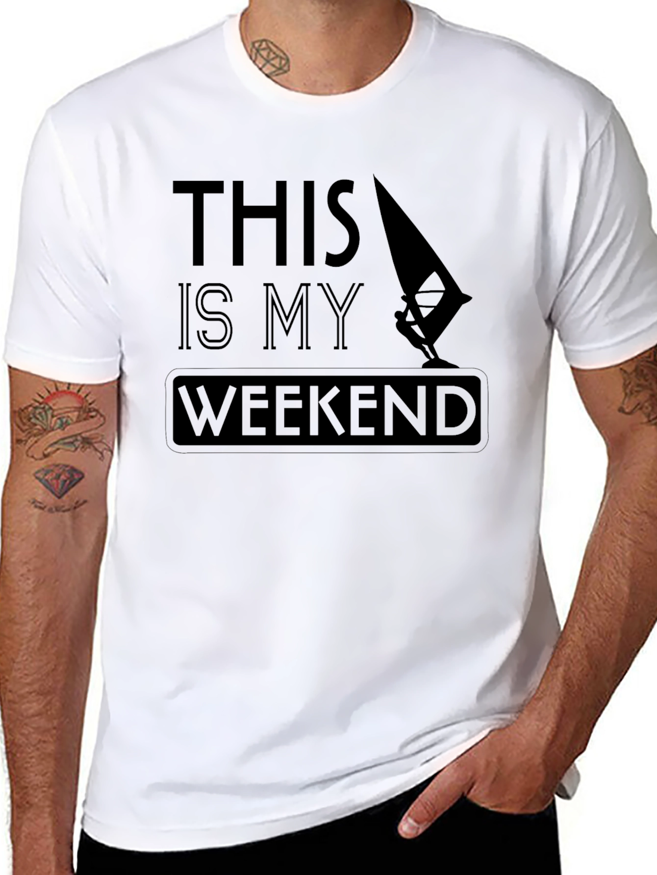 Weekend Windsurfer T-Shirt - Black