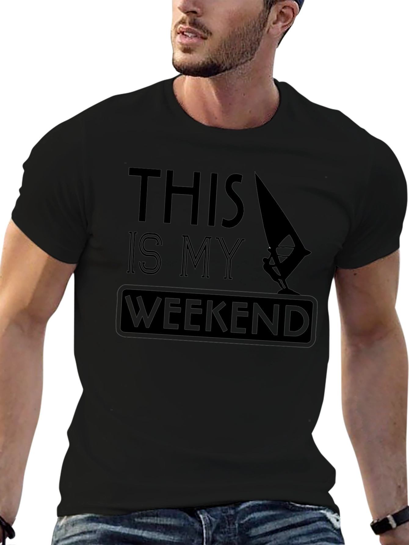 Weekend Windsurfer T-Shirt - Black