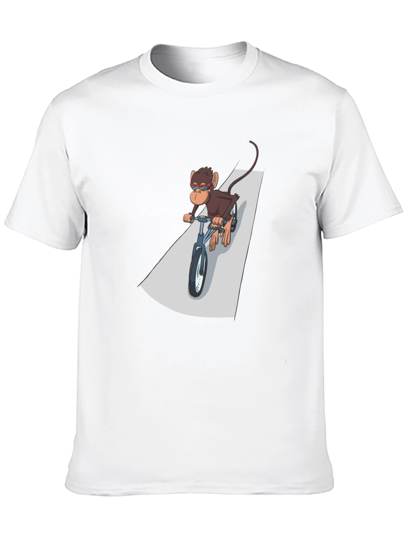 Cool Monkey Riding Bike Graphic Tee