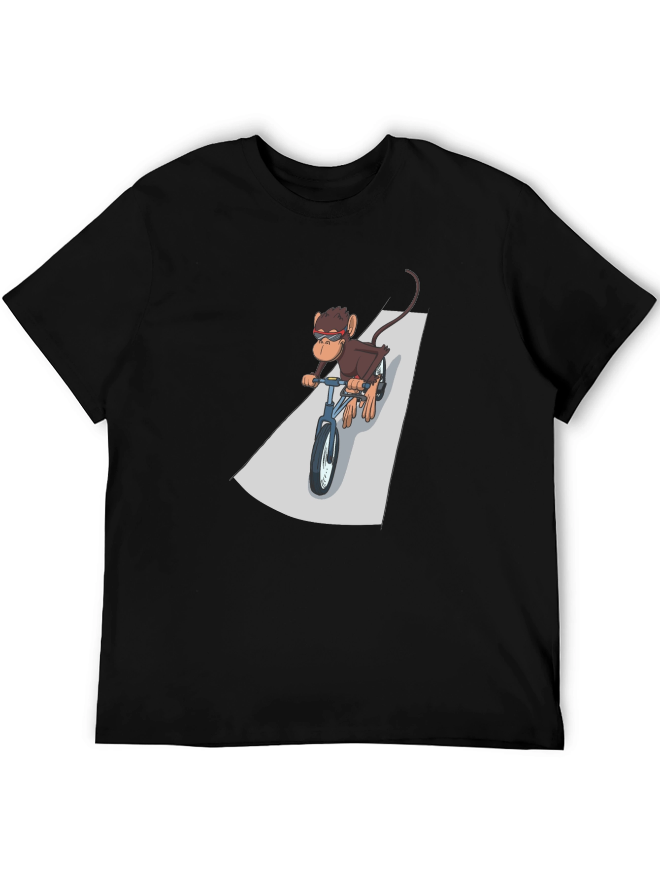 Cool Monkey Riding Bike Graphic Tee
