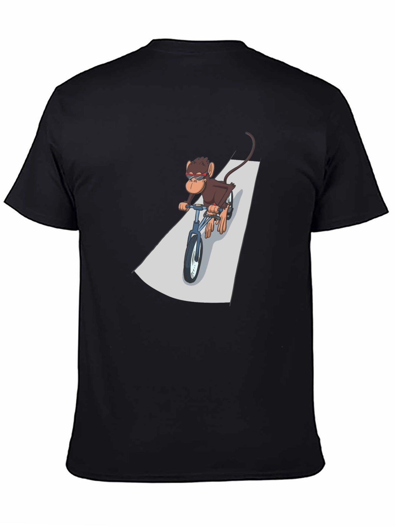 Cool Monkey Riding Bike Graphic Tee