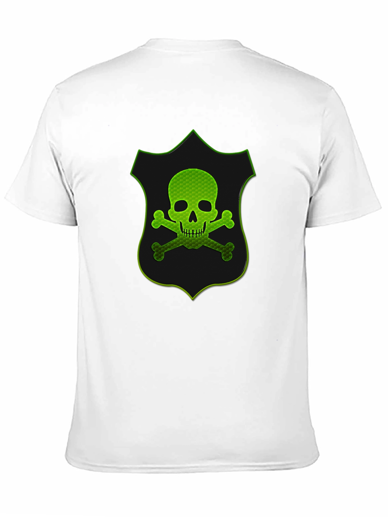Green Skull Shield Graphic T-Shirt