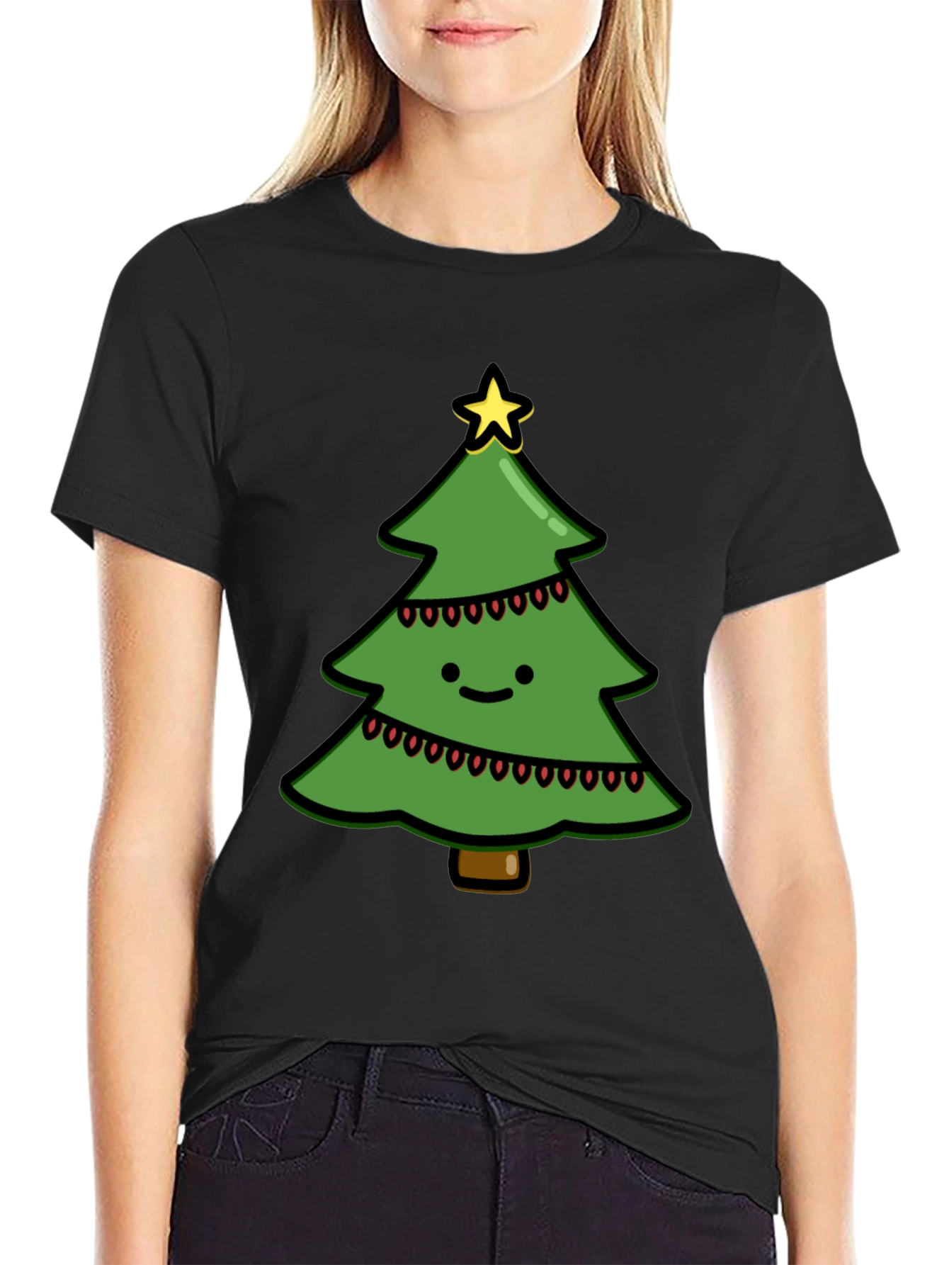 Festive Christmas Tree Graphic Tee - Holiday Cheer!