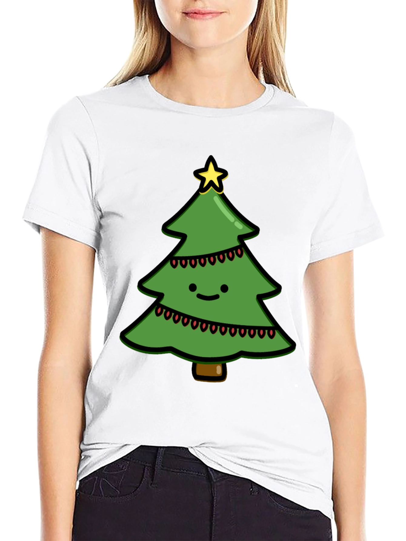 Festive Christmas Tree Graphic Tee - Holiday Cheer!