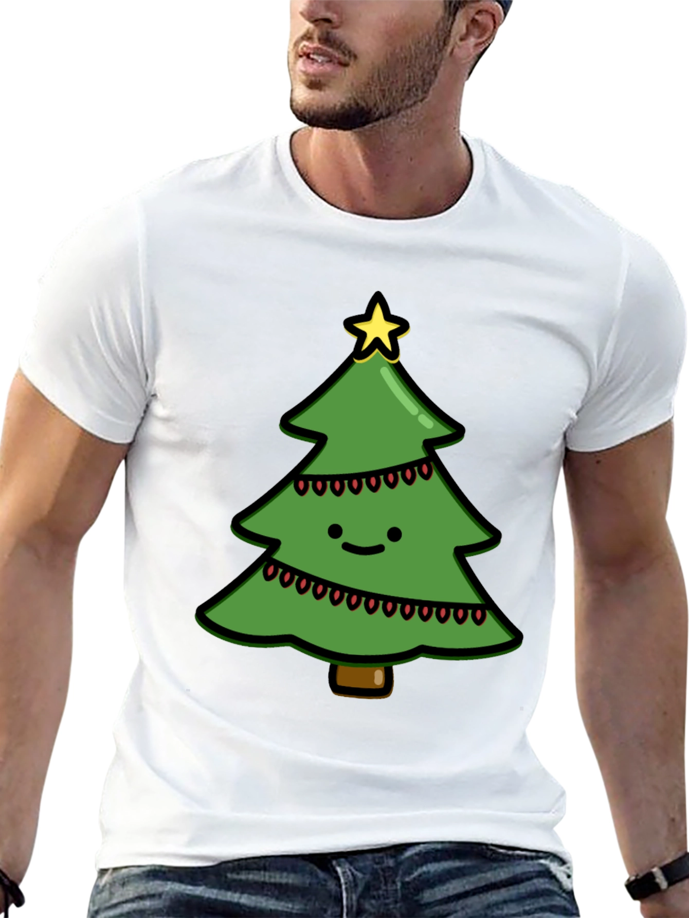 Festive Christmas Tree Graphic Tee - Holiday Cheer!