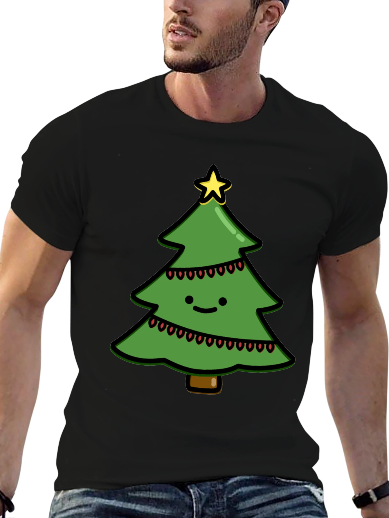 Festive Christmas Tree Graphic Tee - Holiday Cheer!