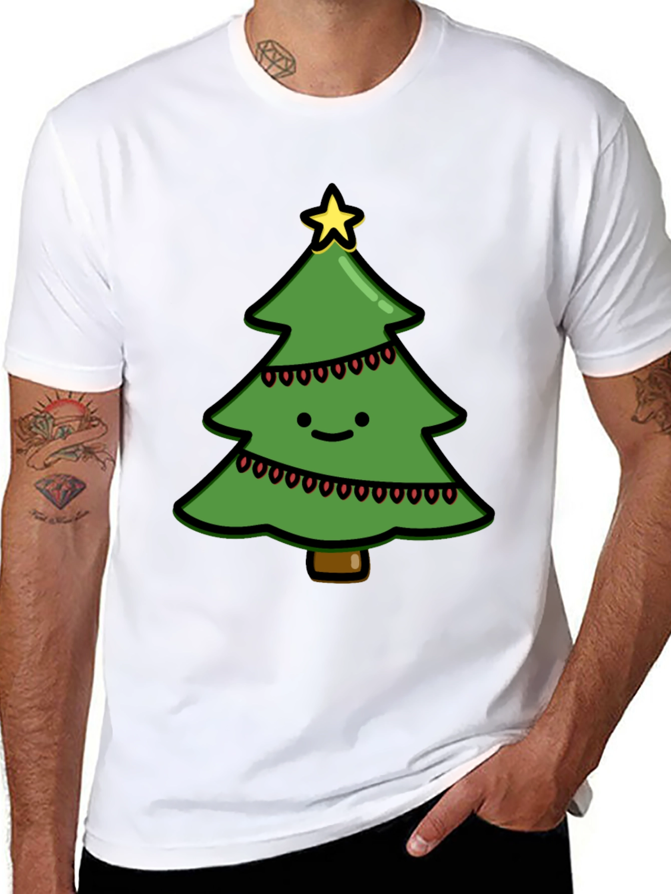 Festive Christmas Tree Graphic Tee - Holiday Cheer!