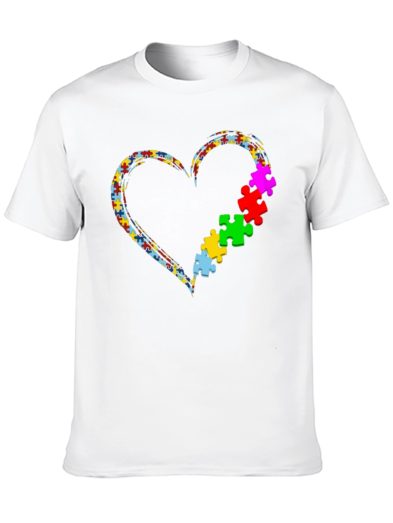 Autism Awareness Heart Puzzle T-Shirt