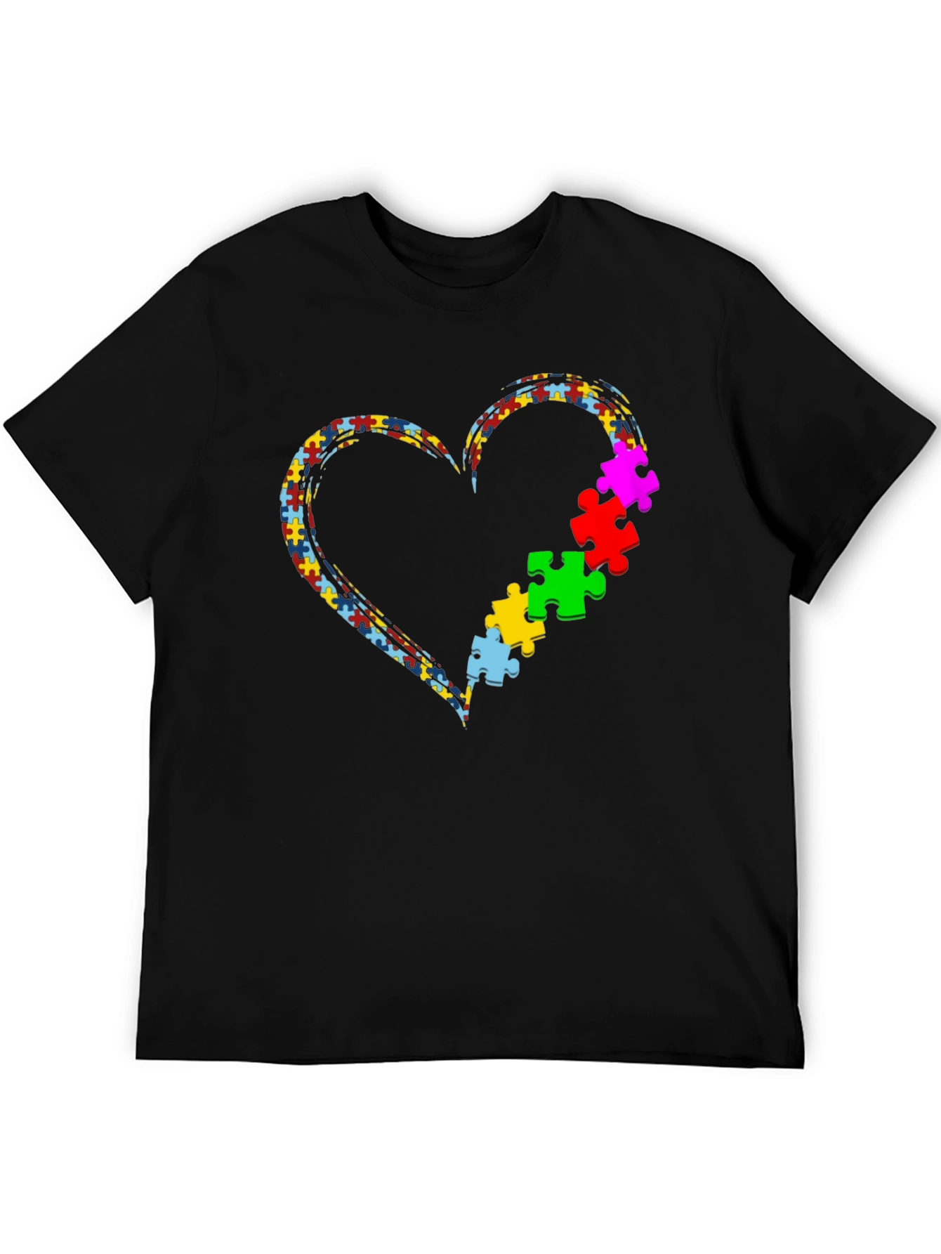 Autism Awareness Heart Puzzle T-Shirt
