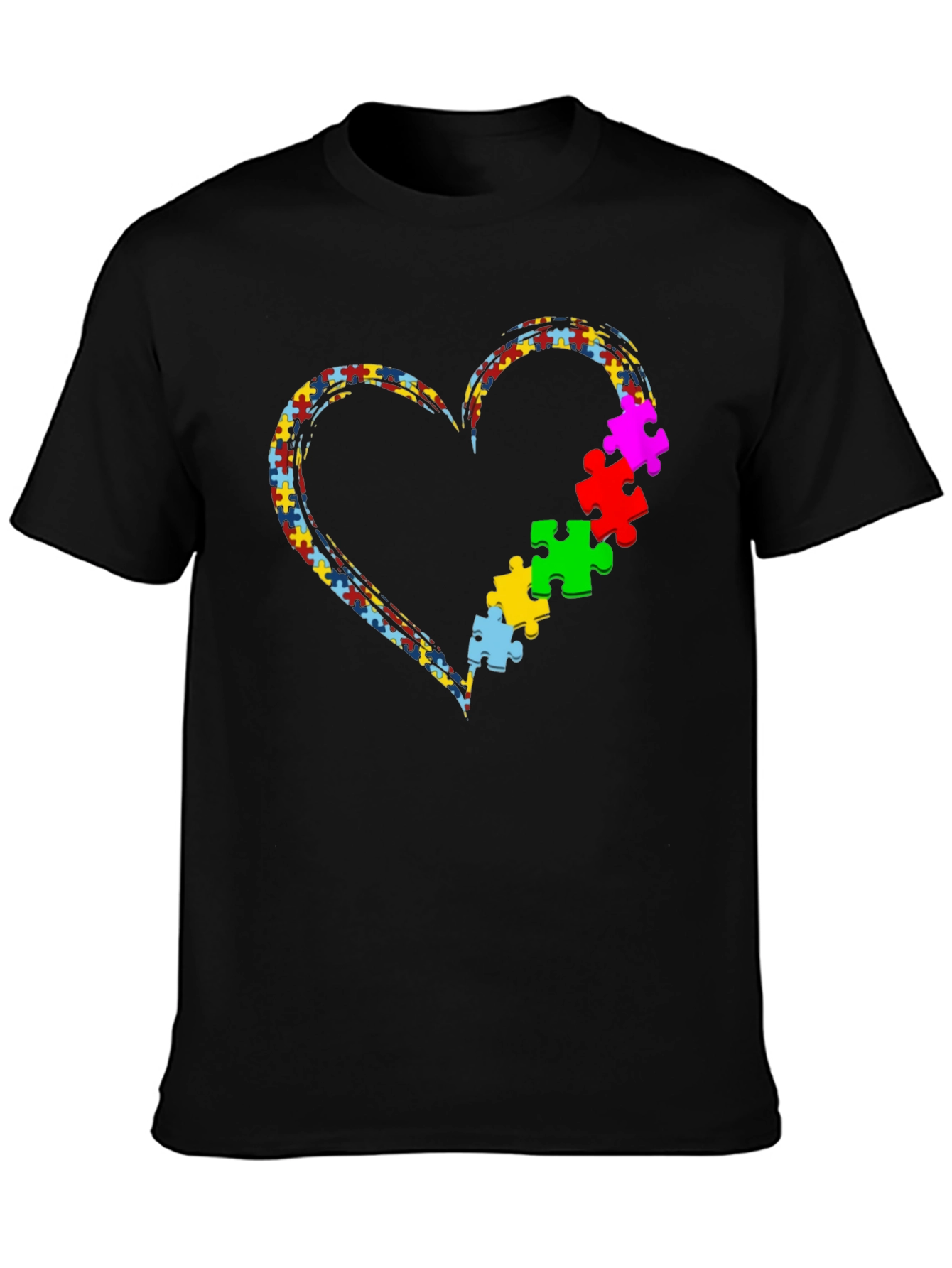 Autism Awareness Heart Puzzle T-Shirt