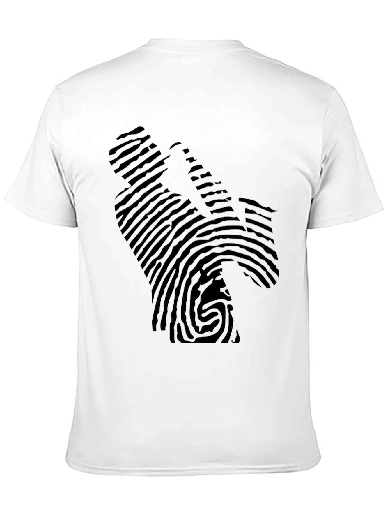 Saxophone Fingerprint Graphic Print T-Shirt