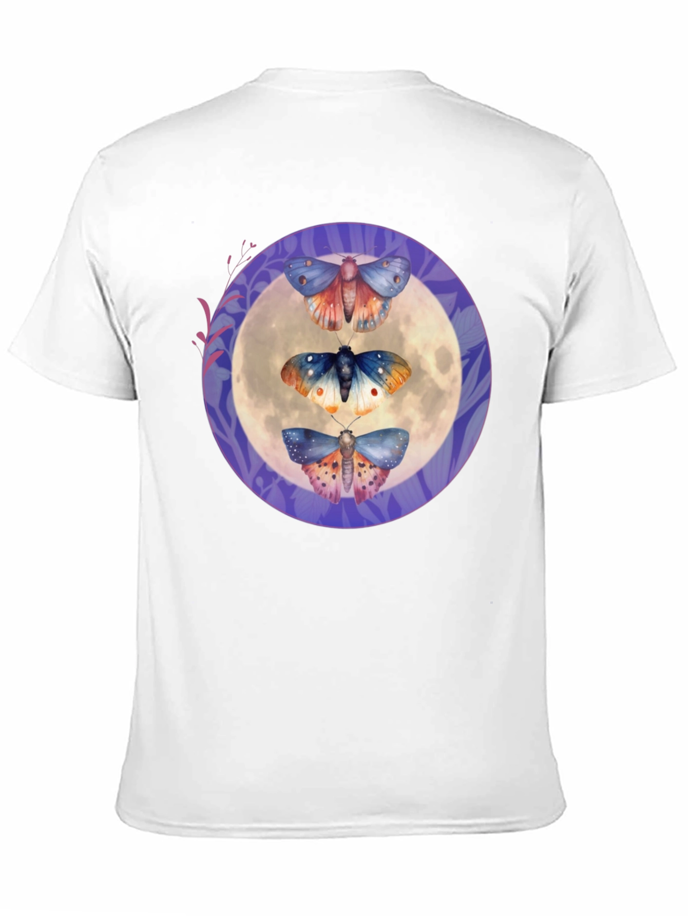 Moths on Moon Graphic T-Shirt