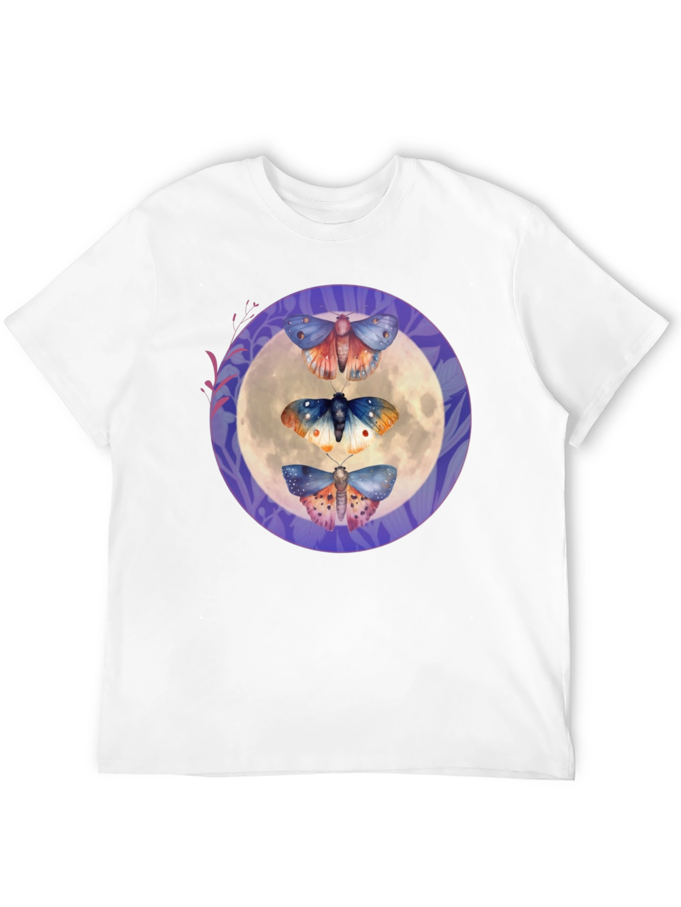 Moths on Moon Graphic T-Shirt