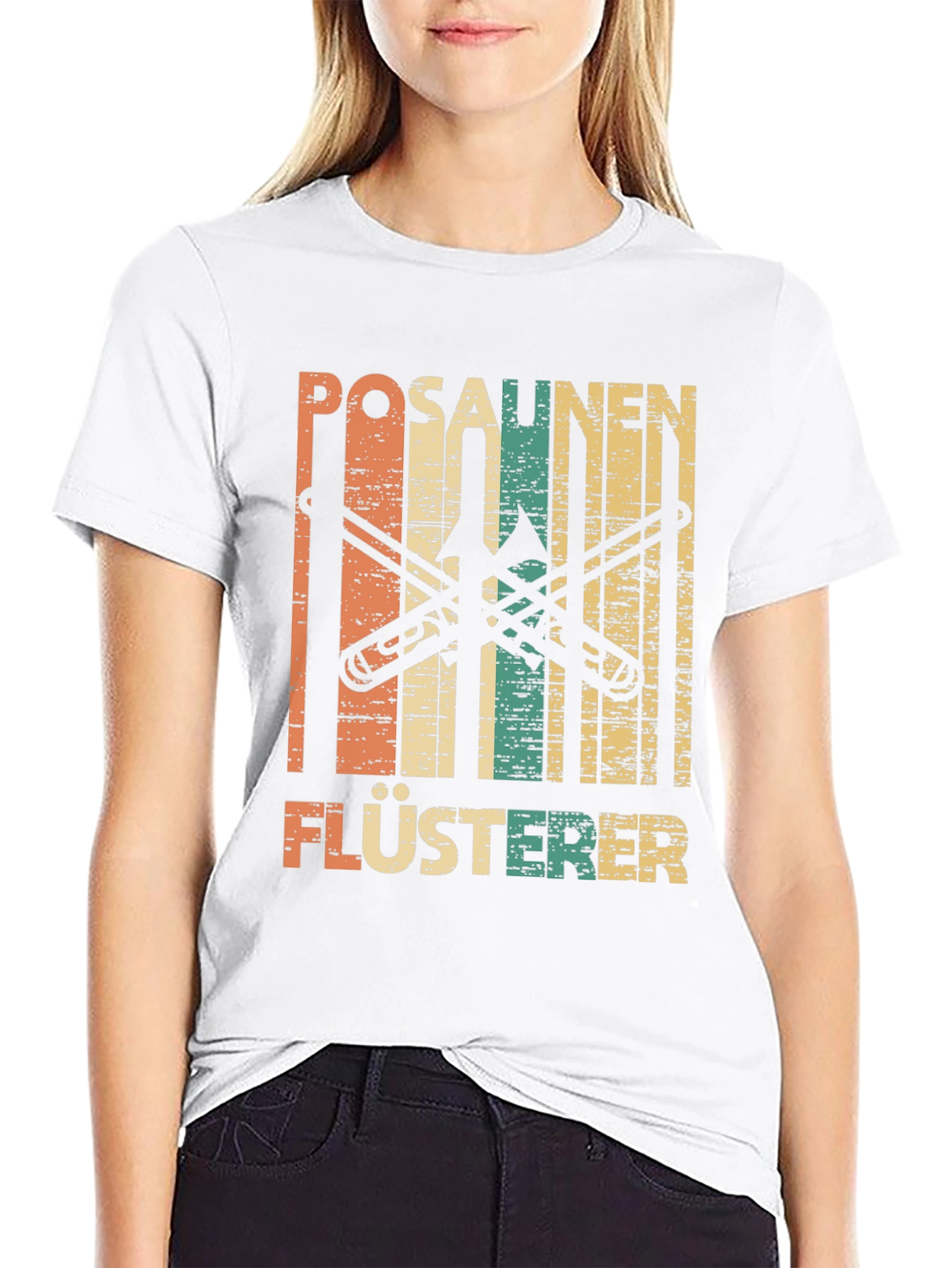 Posaunen Flüsterer T-Shirt Trombone Whisperer Funny Musician Tee