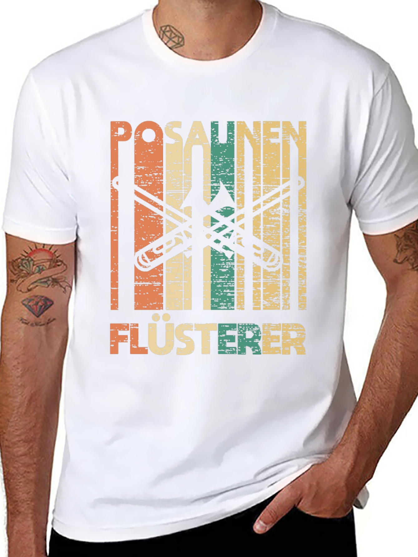 Posaunen Flüsterer T-Shirt Trombone Whisperer Funny Musician Tee