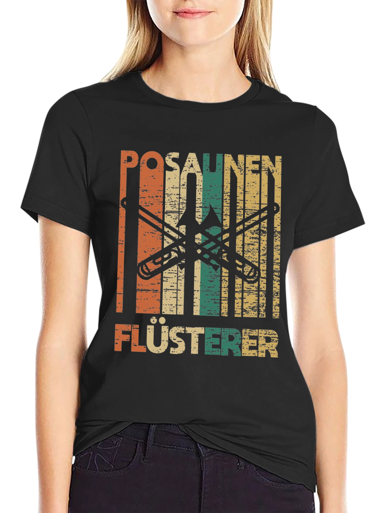 Posaunen Flüsterer T-Shirt Trombone Whisperer Funny Musician Tee