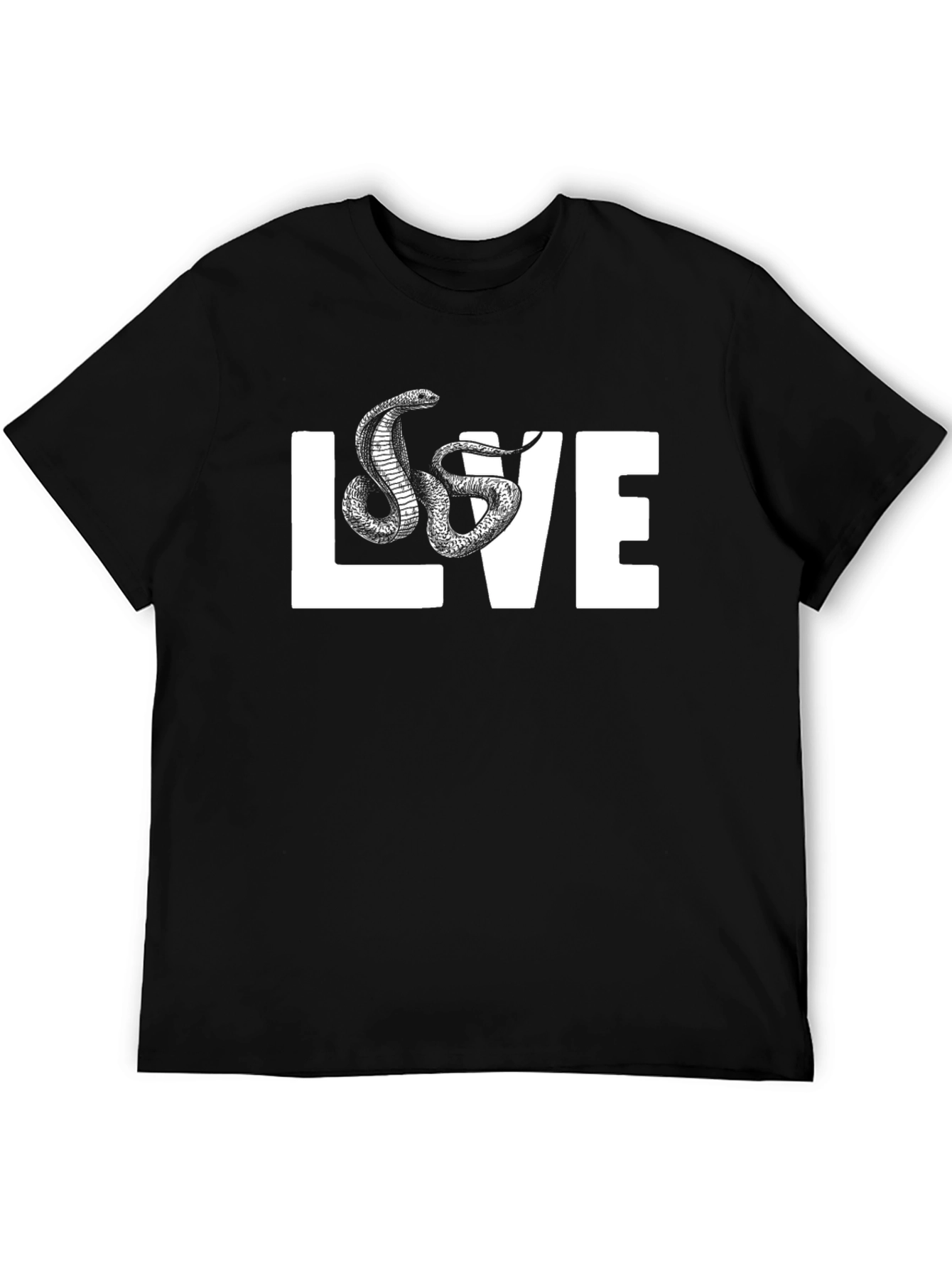 Snake LOVE Graphic Tee - Mens Black T-Shirt