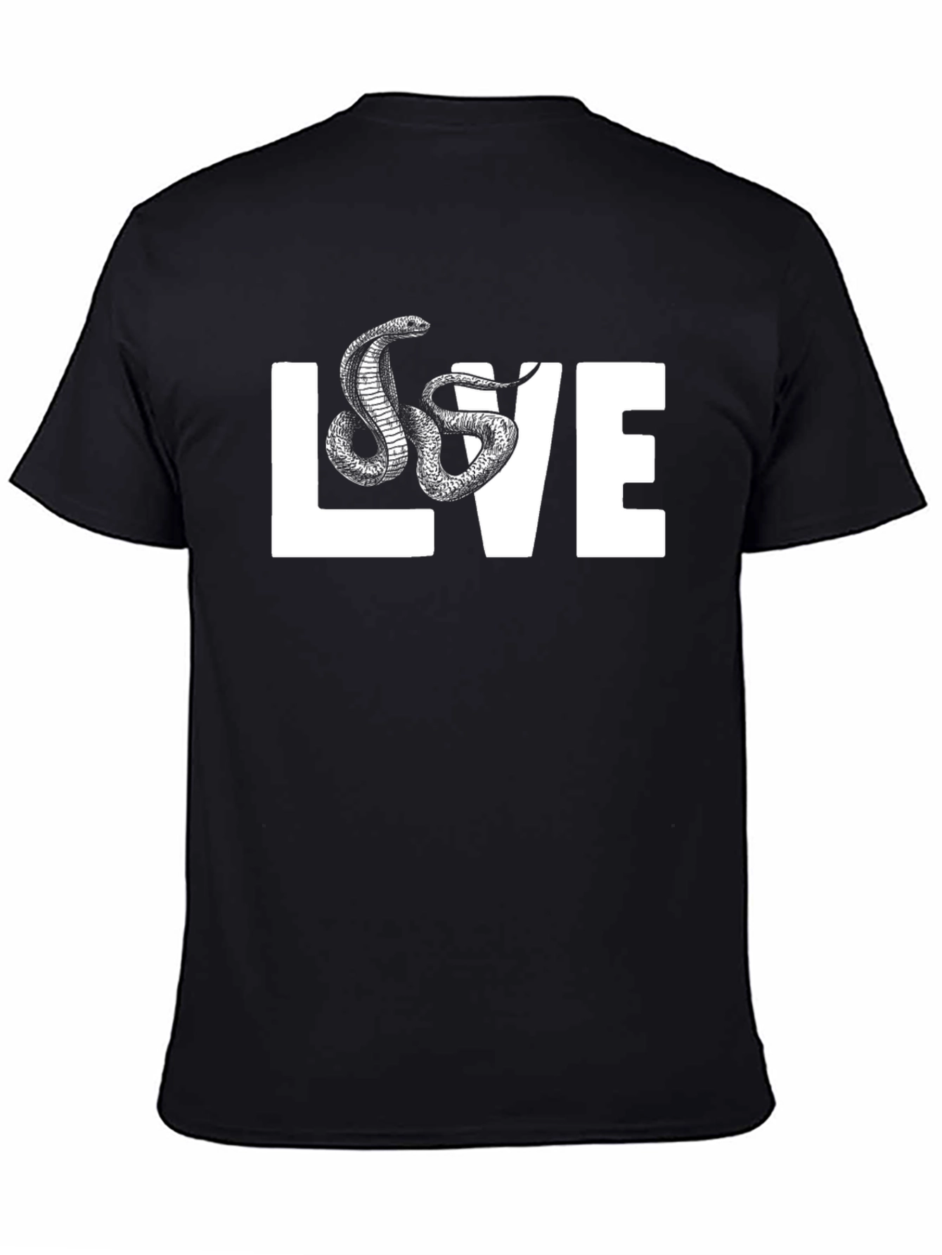 Snake LOVE Graphic Tee - Mens Black T-Shirt