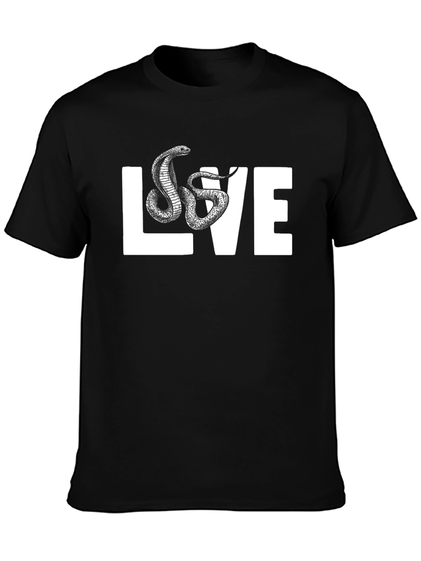 Snake LOVE Graphic Tee - Mens Black T-Shirt